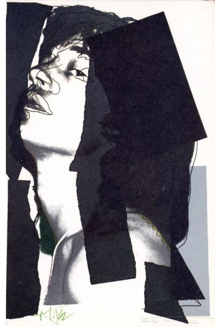 Andy Warhol, 'Mick Jagger Fsii.144', Framed Announcement-Card, 1975: Description Artist: Andy Warhol. Title: 'Mick Jagger' FS II.144 Framed Announcement card. Medium: Lithograph Size: Image size: 6" x 4" Framed: 10" x 8" Year: 1975 Description: Plate Signed and numbere