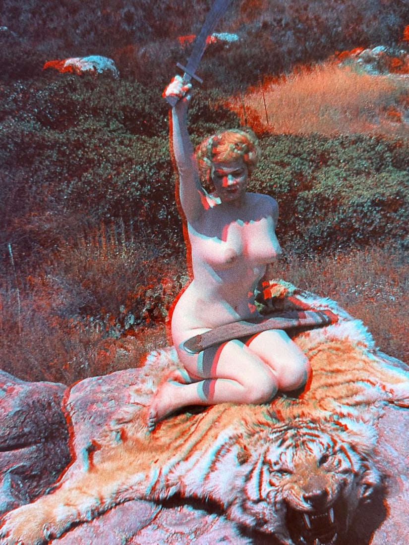 3D Nude photography, 2004: Title/Subject: 3D Nude photography Type Of Print: Authentic Sheet Fed Photogravure/Heliogravure. Date Of Print: 2004 Paper: Medium weight, satin/matte finish. Print Origin: Singapore Approximate Image