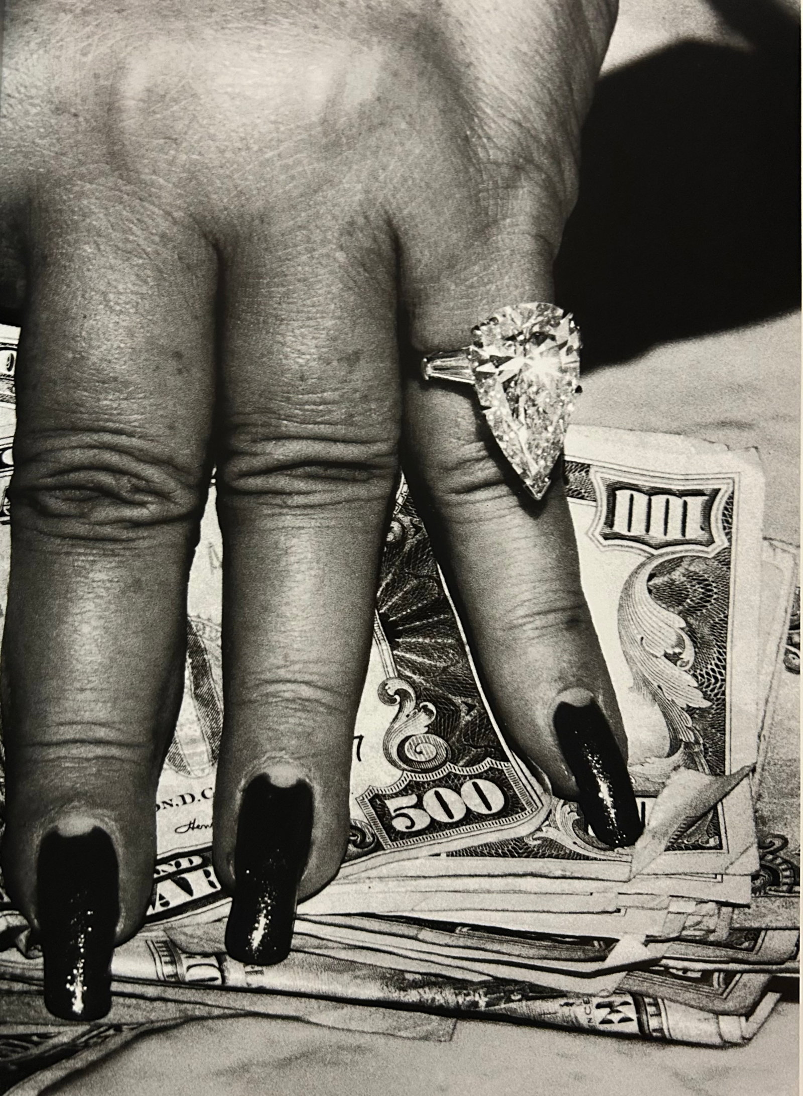 Helmut Newton, Fat Hand and Dollars, Monte Carlo 1986: Photographer: Helmut Newton (Germany, 1920 - 2004) - best known for his erotically charged highly stylized images, Helmut Newton was one of the most influential fashion photographers of all time. Titl