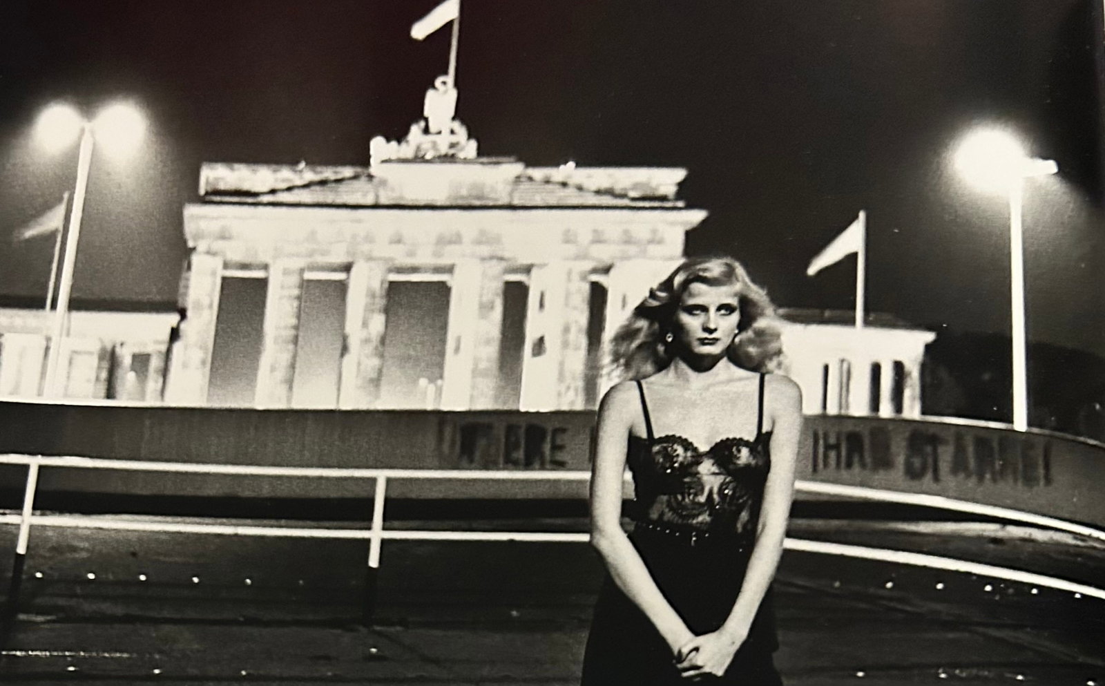 Helmut Newton, Bradenburg Gate and the Berlin Wall, German Vogue, Berlin, 1979: Photographer: Helmut Newton (Germany, 1920 - 2004) - best known for his erotically charged highly stylized images, Helmut Newton was one of the most influential fashion photographers of all time. Titl