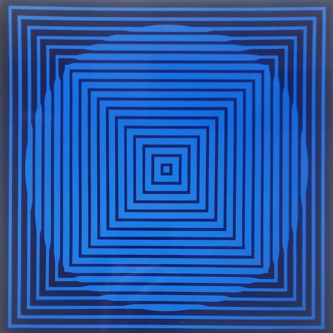 Victor Vaserely, Beta, 1959, Monograph On Paper, Framed: Description: Title: BETA Type: Monograph on paper Not Signed or numbered, as published Published by Editions Du Griffon Neuchatel in 1971, and printed in Switzerland. Size 10.5 x 10.5" Framed Approx: