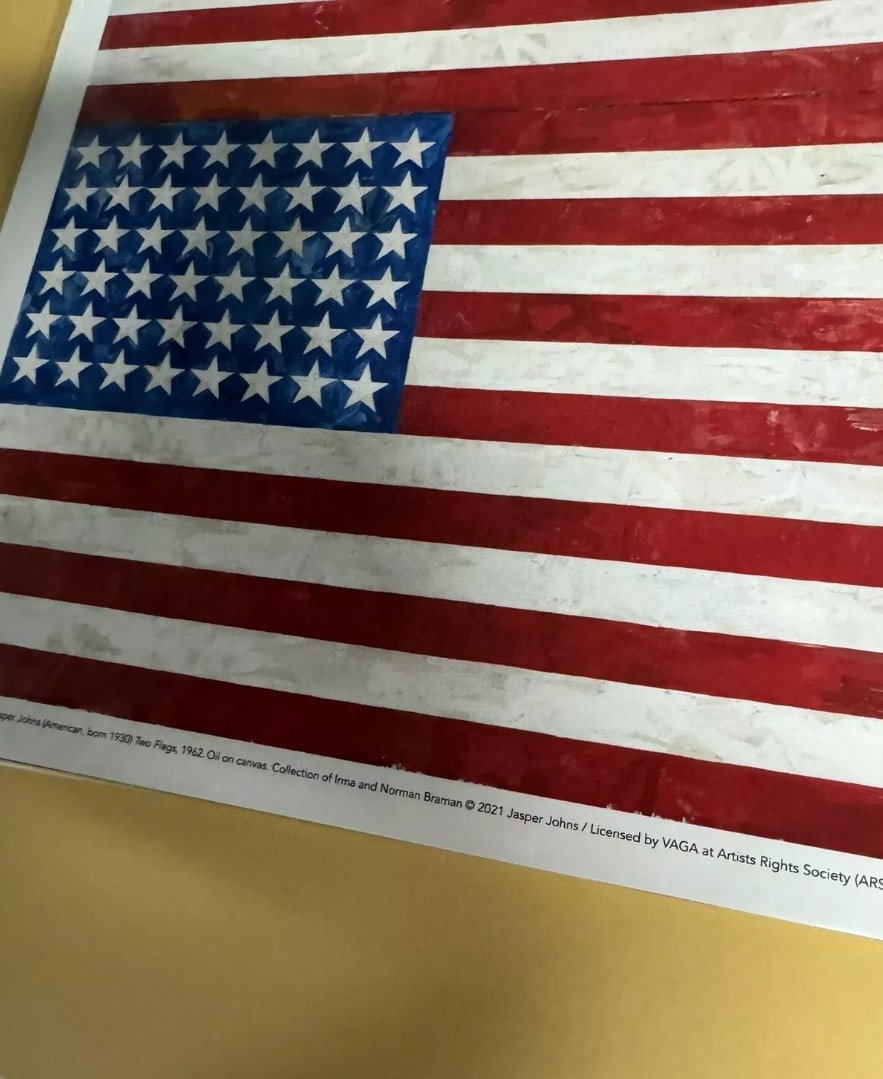 Jasper Johns, '2 Flags', Poster - 2
