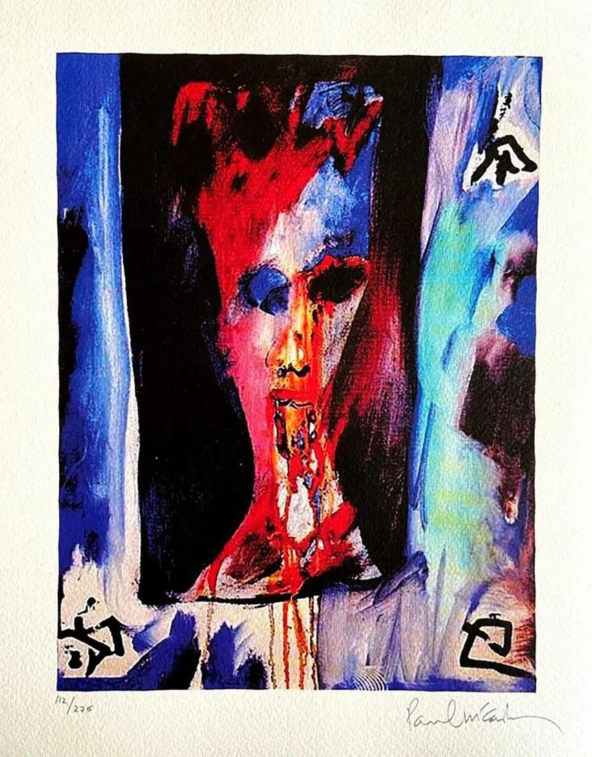 Paul Mccartney 'Bowie Spits' 1997, Limited Edition Lithograph (1 of 2)