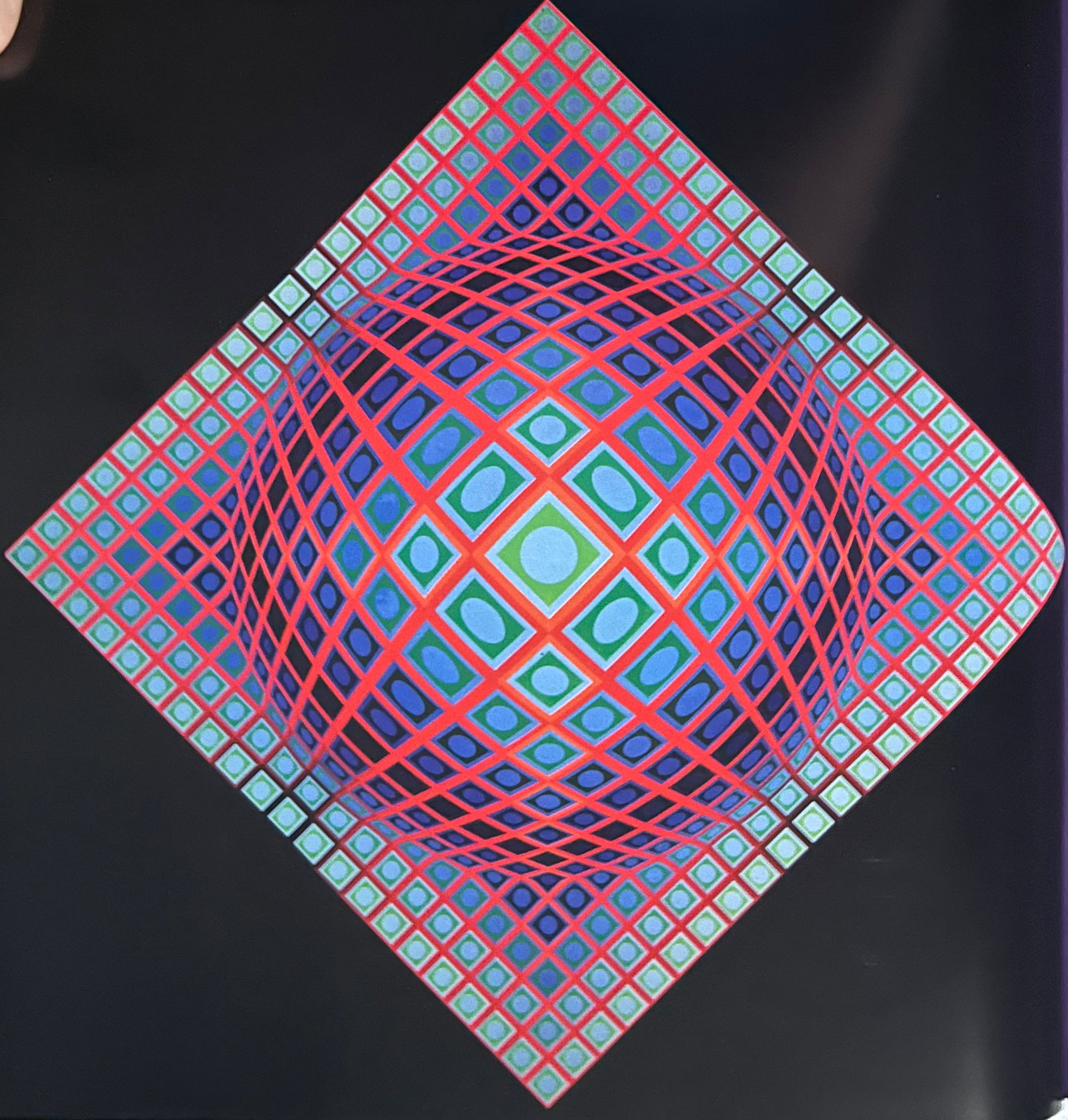 Victor Vaserely, Brown and gold pattern (1 of 1)