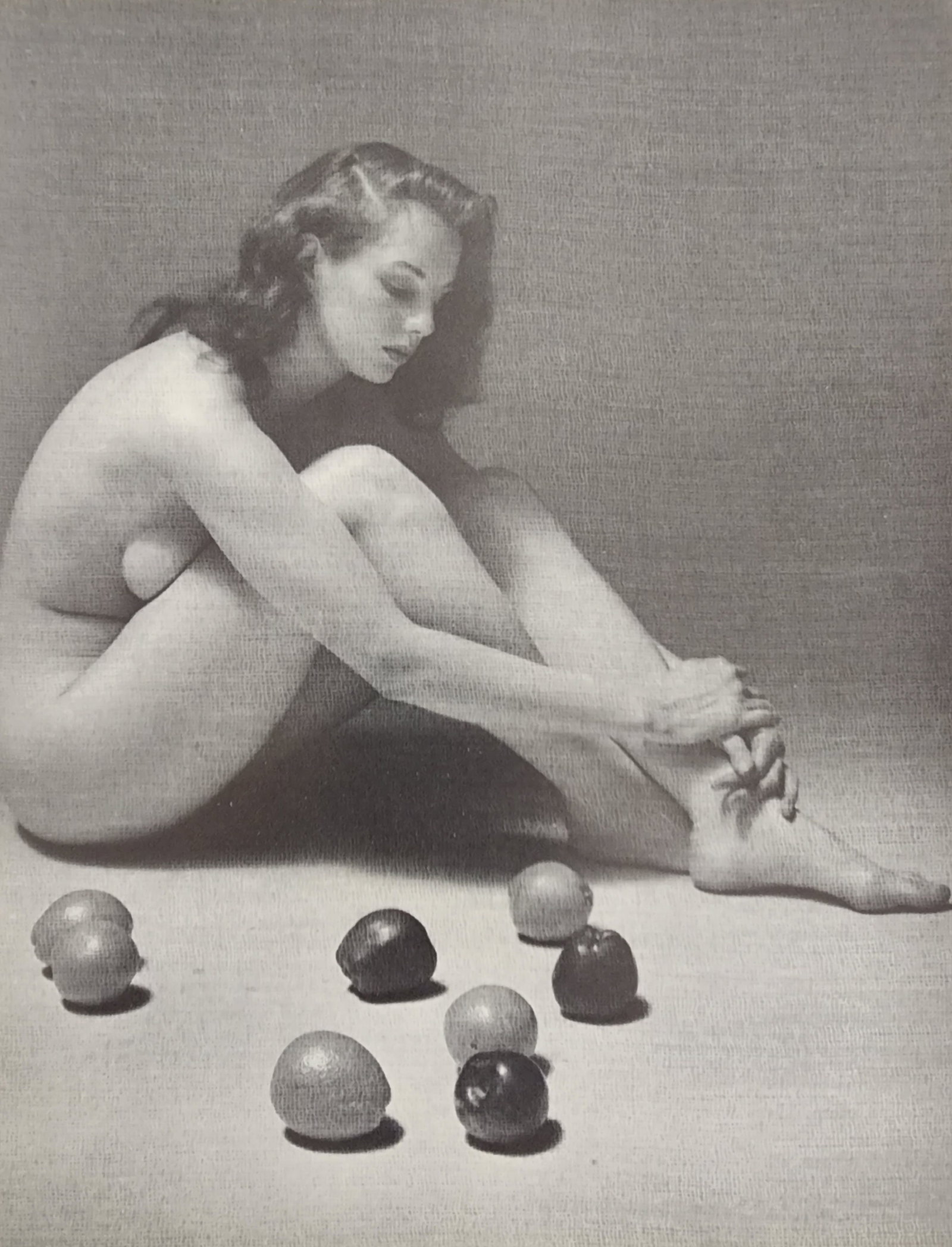 Andre de Dienes, Vintage Nudes, 1961: Artist/Photographer: Type Of Print: Authentic Sheet Fed Photogravure/Heliogravure. Date Of Print: Paper: Medium weight, satin/matte finish. Approximate Image Size: 8x5.5 inches Matted Size: 14x11 Inch