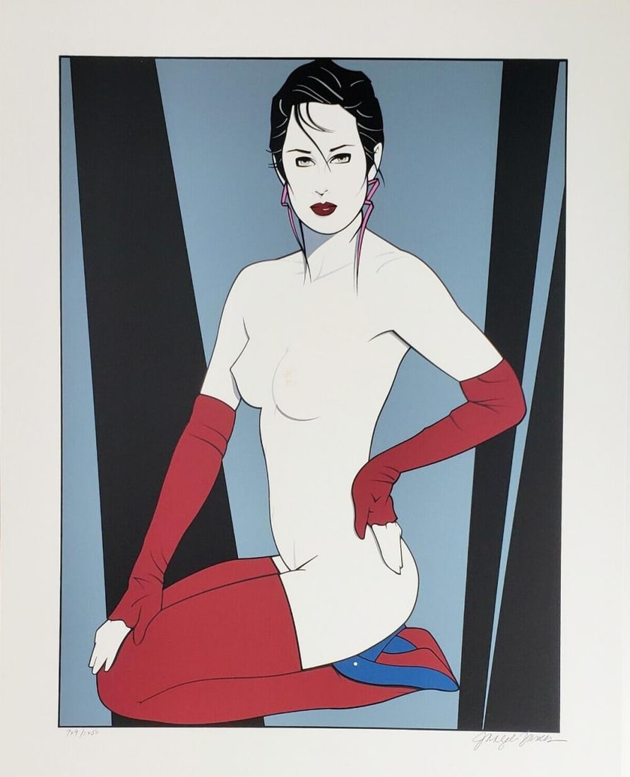 Patrick Nagel, The Playboy Portfolio II, Estate Signed Limited Edition Serigraph - Red, 1989: Artist: Patrick Nagel Portfolio: Playboy Porfolio II Type: Serigraph Year: 1989 Edition: Out of 1250 Signature: Estate signed by Jennifer Nagel Dimensions: 20x16 Inches Condition: Excellent Artist bio