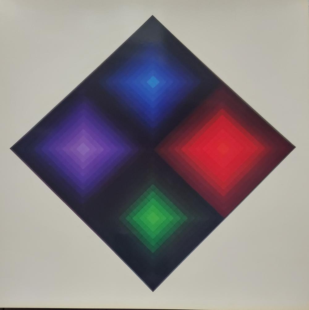 Victor Vasarely, Arcturus-Ii, 1964-65: Description: Title: Type: Monograph on paper Not Signed or numbered, as published Published by Editions Du Griffon Neuchatel in 1971, and printed in Switzerland. Size 10.5 x 10.5" Framed Approx: 15" x