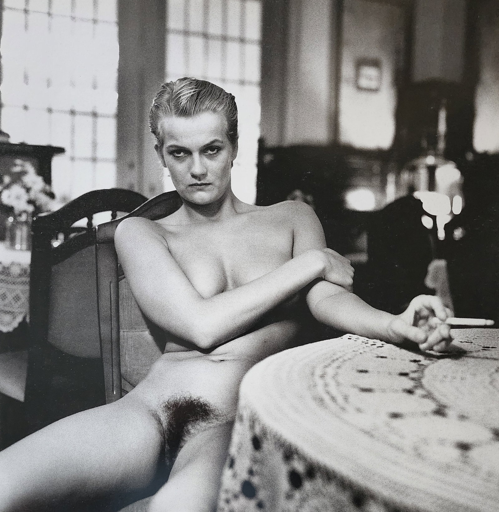 Helmut Newton 'Katja Sturm, Berlin' 1987: Photographer: Helmut Newton (Germany, 1920 - 2004) - best known for his erotically charged highly stylized images, Helmut Newton was one of the most influential fashion photographers of all time. Titl