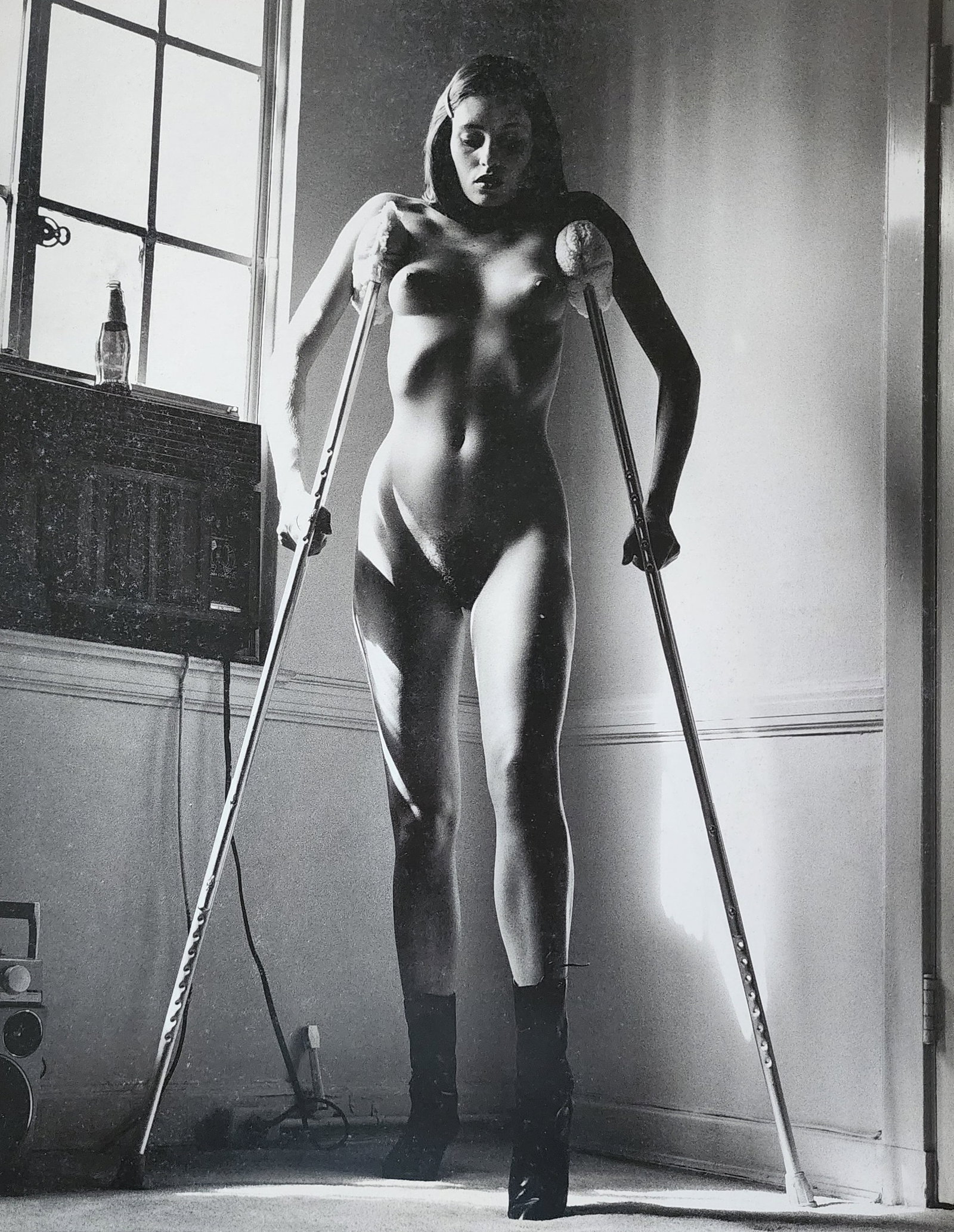 Helmut Newton 'Erika's Accident, Hollywood' 1987: Photographer: Helmut Newton (Germany, 1920 - 2004) - best known for his erotically charged highly stylized images, Helmut Newton was one of the most influential fashion photographers of all time. Titl