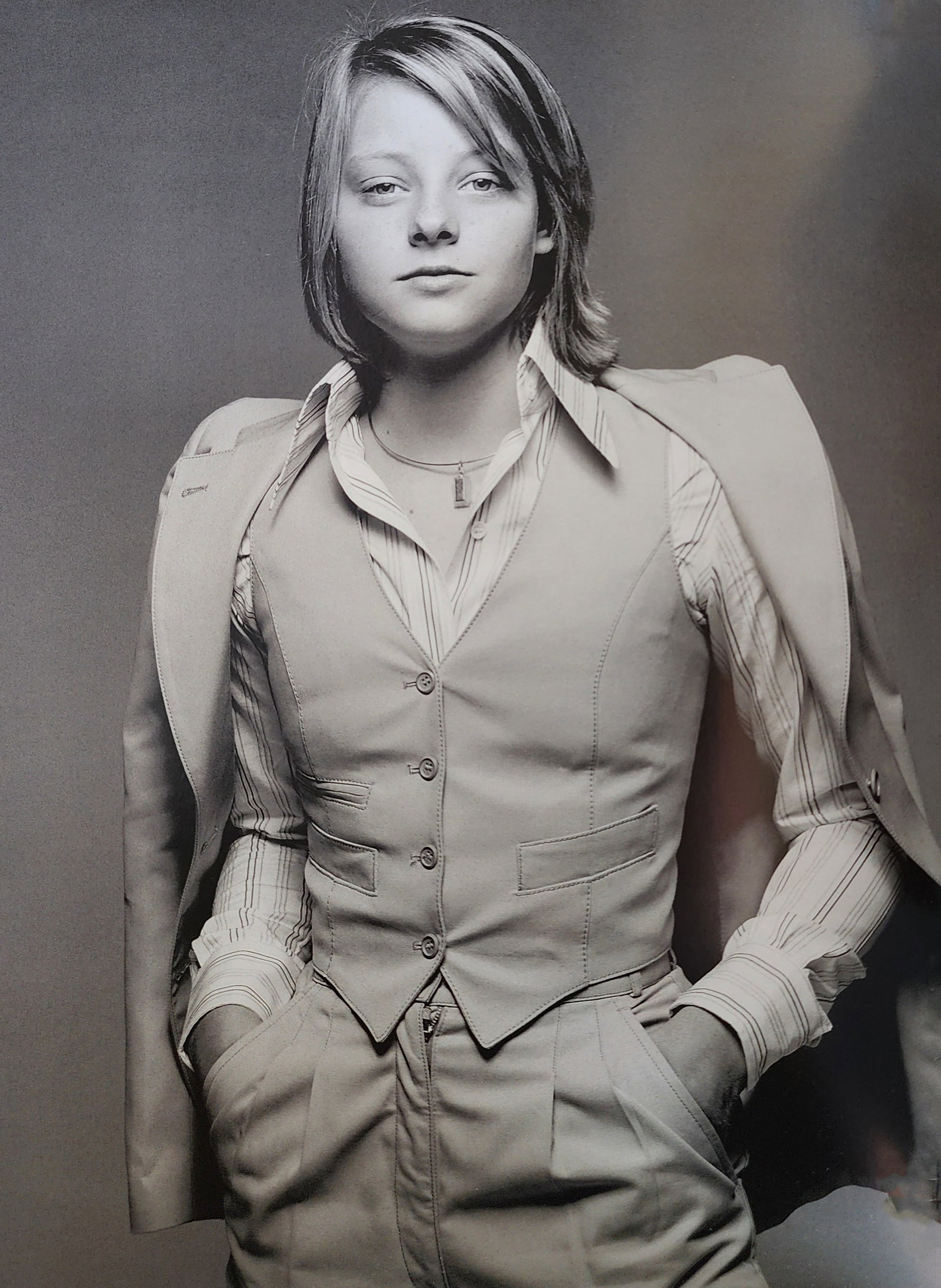 Terry O'Neill, 'Young Jodie Foster', 1976: Photographer: Terence Patrick O'Neill CBE was a British photographer, known for documenting the fashions, styles, and celebrities of the 1960s. O'Neill's photographs capture his subjects candidly or i