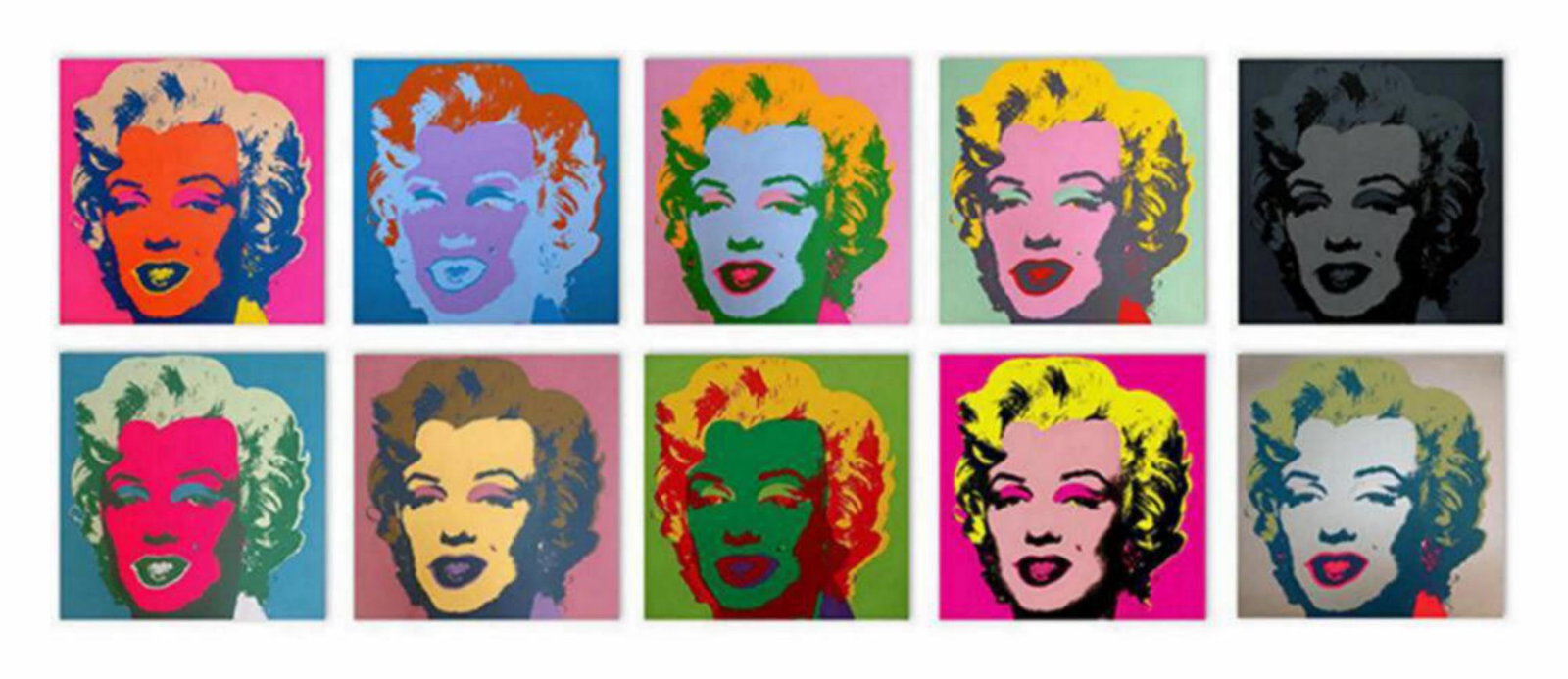 Andy Warhol, Golden Marilyn Monroe, 10 Piece Portfolio, Sunday B. Morning Serigraph: 10 Piece Portfolio By Andy Warhol, Golden Marilyn Monroe Serigraph - Sunday B Morning. From An Edition Of 2000. This Is A Sunday B. Mornings Editions Serigraph That Is Stamped On The Verso In Blue Ink