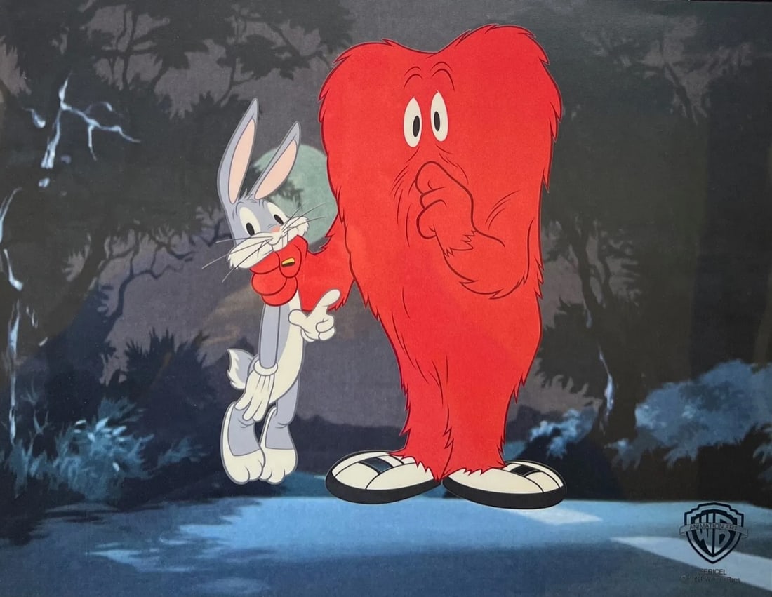 Warner Bros, 'Looney Tunes, Bugs Bunny & Gossamer', Limited Edition Animation Cel (1 of 1)