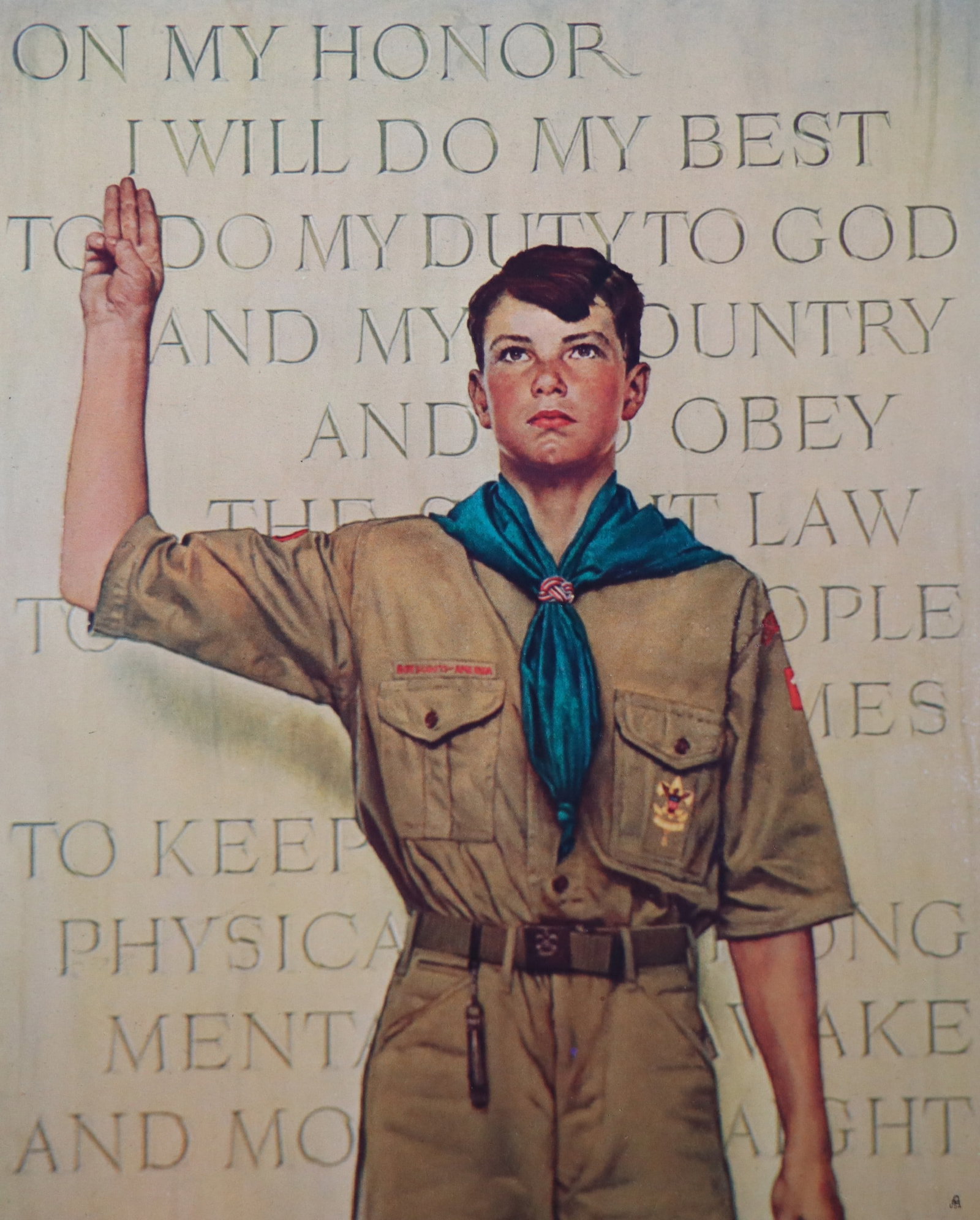 Norman Rockwell, 'I Will Do My Best', Offset Lithograph, 1969: Artist: Norman Rockwell (American, 1894-1978) Title: Surface: Gloss Paper Type: Offset Lithograph Year: 1969 Size: 14"x11" inches (35.6 x 27.9 cm) (sheet, each)Origin: USA Signed: No Artist Bio: First