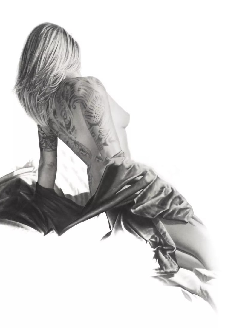 John Wieser, 'Tattoo' Signed pigments print: Artist: John Wieser Title: Tattoo Medium: Giclee on paper Year: 2025 Size: 11 x 8.5 inces Condition: Excellent