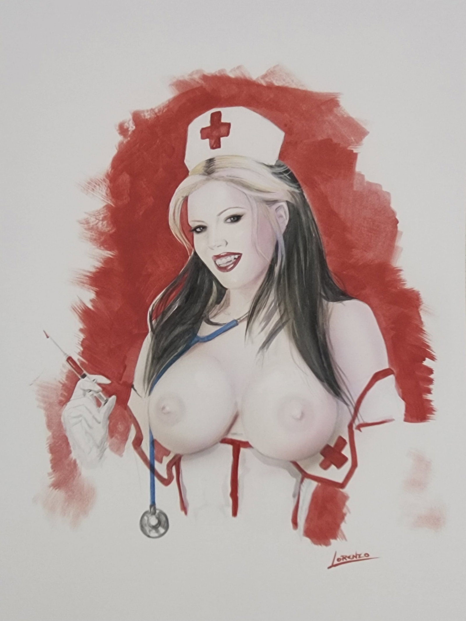 Lorenzo Sperlonga, Erotic Fantasy - 2008: Artist: Lorenzo Sperlonga Title: Erotic Fantasy Medium: Offset Lithograph Year: 2008, Printed in Hong Kong Size: 12 x 8.5 inces Mount Board Size Approx.: 20 X 16 inchesPrint Border: No - full bleed pr