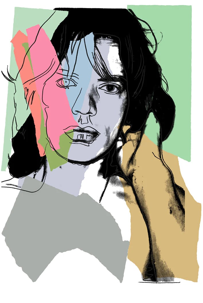 Andy Warhol, (After) Mick Jagger FS 141, Silkscreen 1975: Andy Warhol Mick Jagger FS 141, 1975 silkscreen, Printer's proof, not signed and not numbered Paper size: 43.1/2 x 29 inches (110.5 x 73.7 cm) Images size: 43.1/2 x 29 inches (110.5 x 73.7 cm) Conditi