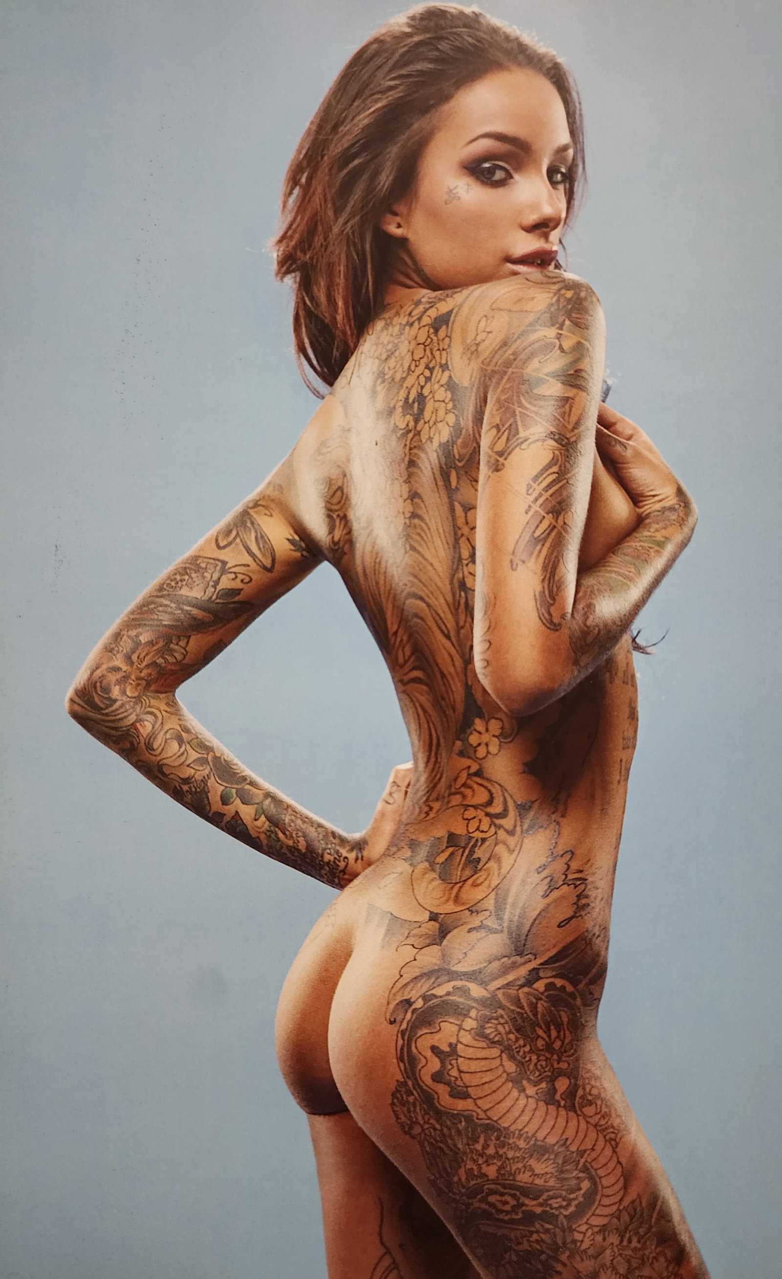 Christian Saint, Tattoo Top Model, 2015: Artist/Photographer: Christian Saint Title/Subject: Tattoo Top Model Type Of Print: Authentic Sheet Fed Photogravure/Heliogravure. Date Of Print: 2015 Paper: Medium weight, satin/matte finish. Print O