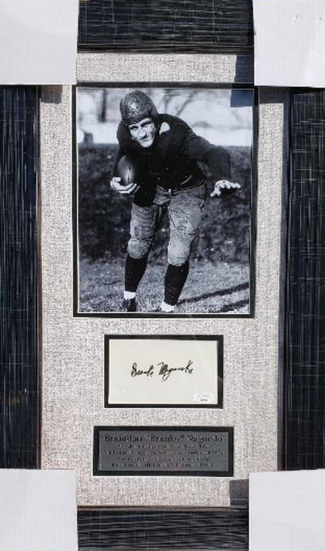 Harold Edward "Red" Grange, JSA Certified Photo With Cut Signature, Framed 8"x10" (1 of 3)