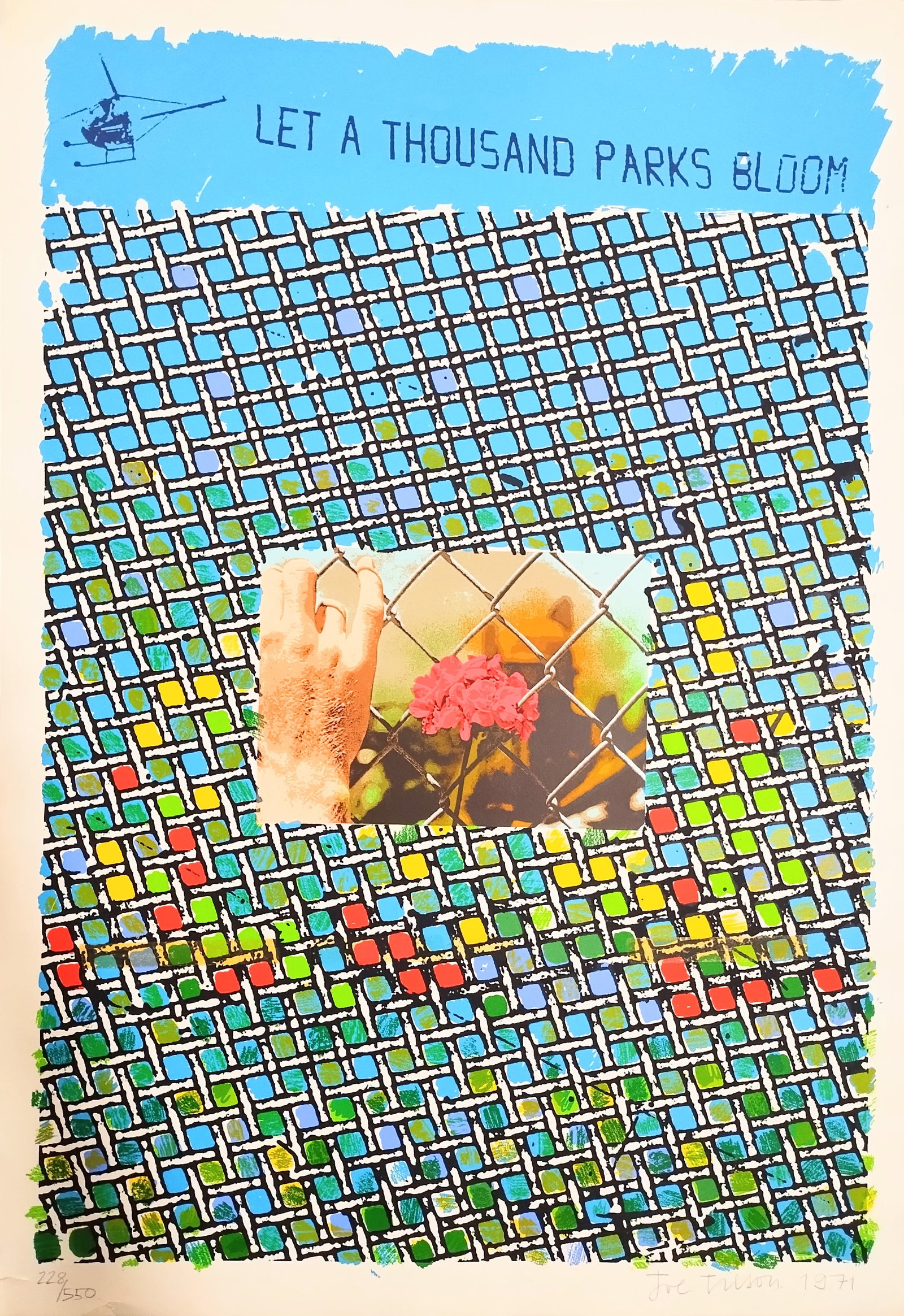 Joe Tilson, Let a Thousand Parks Bloom, Signed Limited Edition Screenprint, 1971 (1 of 5)