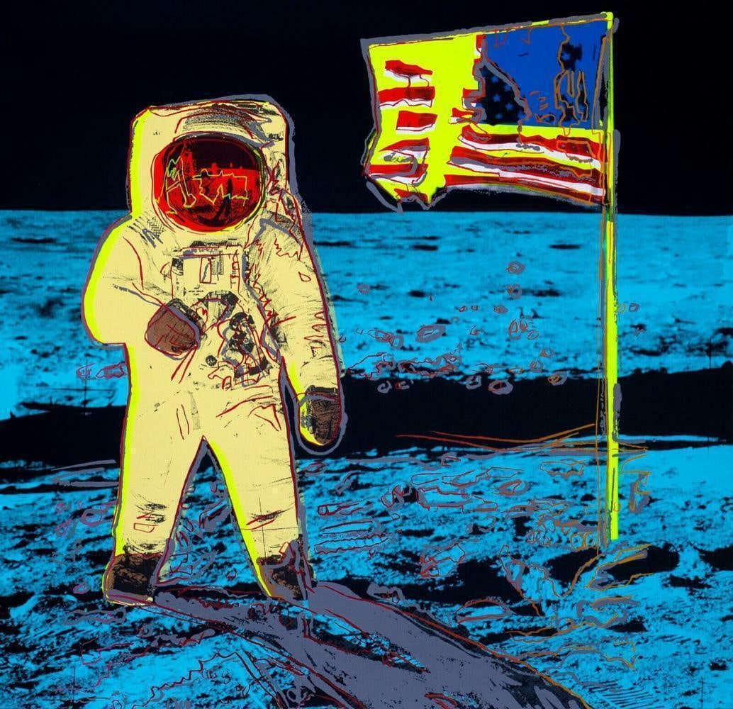 Andy Warhol, "Moonwalk Yellow" Sunday B Morning Limited Edition Screen Print: Description Original Limited Edition Silkscreen on 100% Acid Free Archival Museum Board 2020 Edition Size: 3000 Including APs Collectors Edition. Paper Size: 38.5 x 38.5. Numbered in pencil; unsigned.