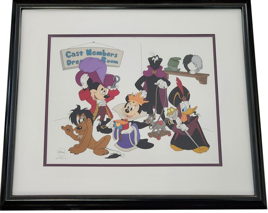 Disney, "Backstage With The Fabulous Five", Disneyana Convention Limited Edition Sericel, 1997: 1997 Disneyana Convention Sericel "Backstage with the Fabulous Five" This piece was a limited edition of 1500 pieces made for the 1997 Disneyana Convention located at Walt Disneyworld. Size- 13 x 16 T
