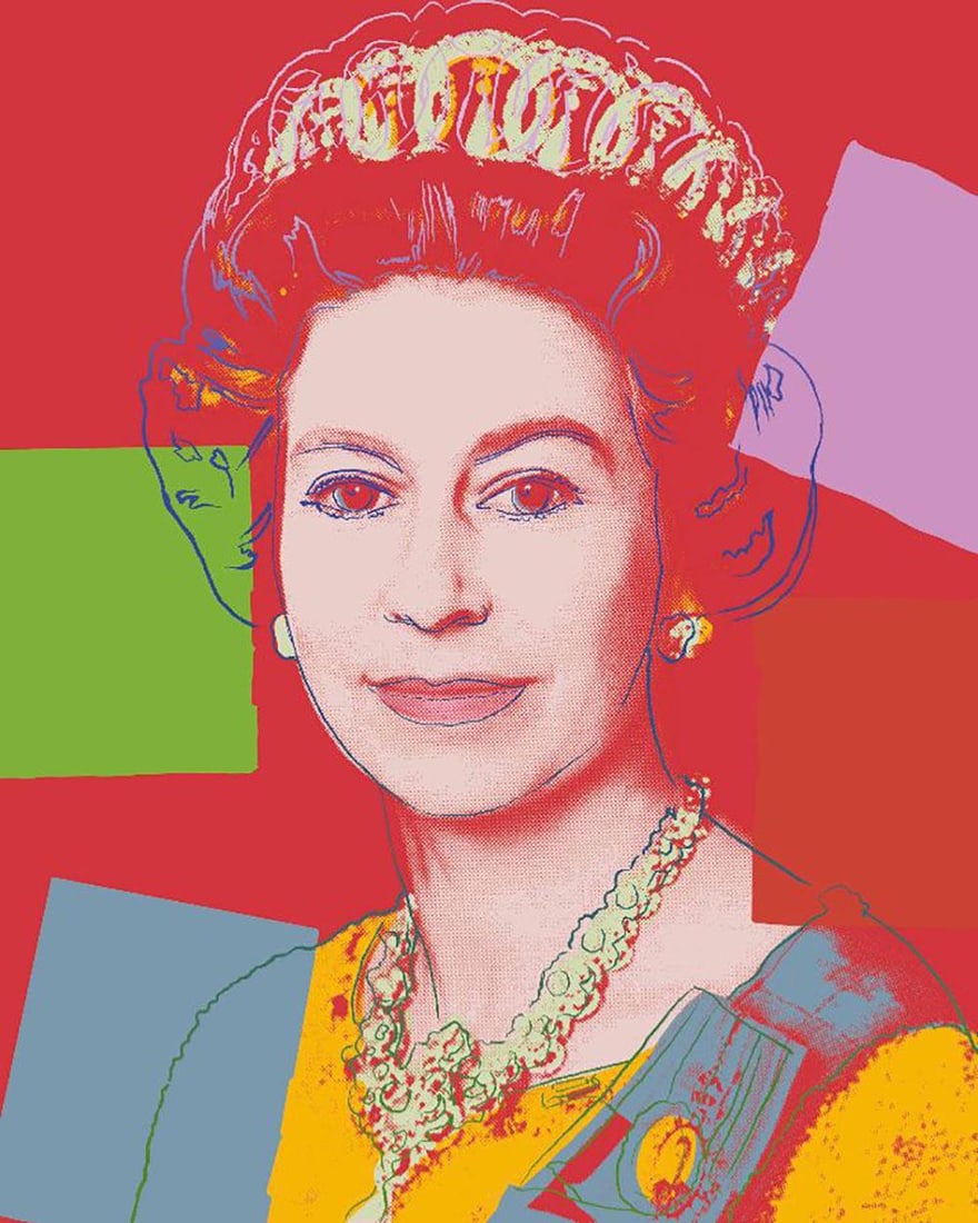 Andy Warhol, Sunday B. Morning Queen Elizabeth 334, Limited Edition Serigraph: Andy Warhol Sunday B. Morning QUEEN ELIZABETH 334 - 2022 Limited Edition of 3500 Serigraph, Printed on museum board Size: 30 1/4" x 38" (96.5 x 76.75 cm) Stamped on the back with blue ink; "Published