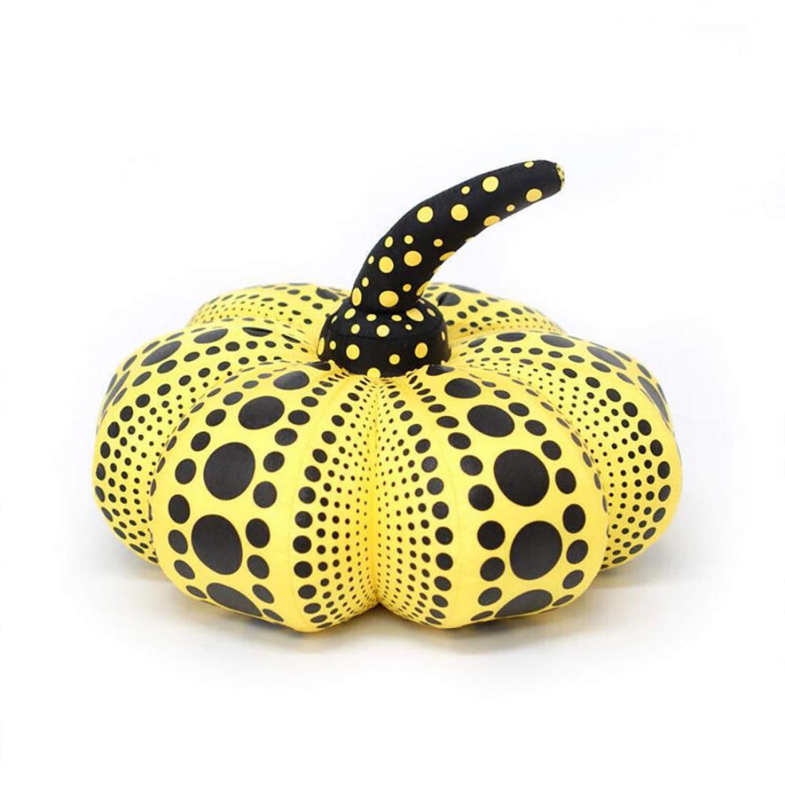 Yayoi Kusama, Dots Obsession, Soft Sculpture Yellow Pumpkin: Description YAYOI KUSAMA (b. 1929, Japan)'Dots Obsession', 2016. Authentic Artist's Soft Sculpture Pumpkin Multiple. This beautiful high-quality silkscreened nylon soft sculpture pumpkin is designed