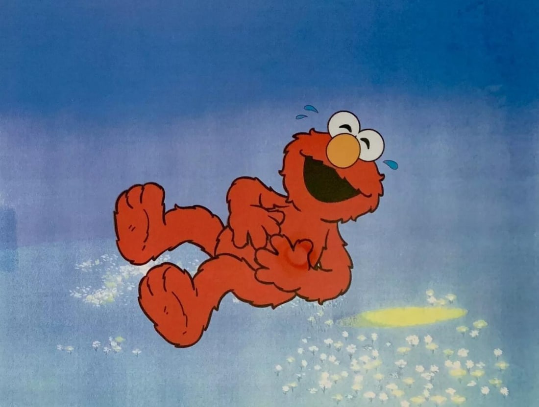 Sesame Street, Tickle Me Elmo, Limited Edition Animation Cel: Limited edition Sericel of Elmo from Sesame Street. This Cel measures 11" x 14", comes unframed, in excellent condition. Comes with a complimentary laser background. This edition is sold out and very 