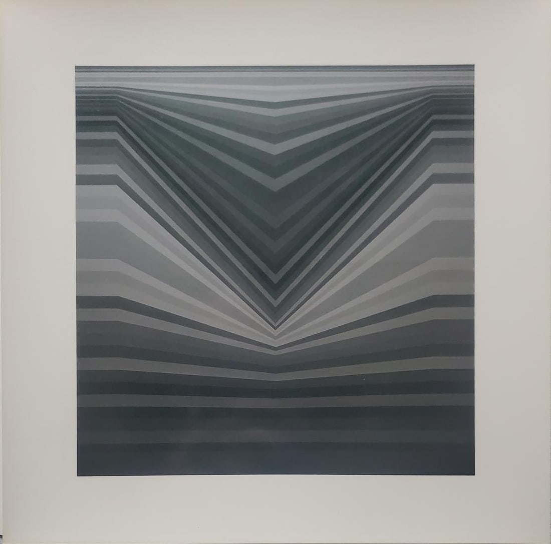 Victor Vaserely, Berc, 1967, Monograph On Paper, Framed: Description: Title: BERC Type: Monograph on paper Not Signed or numbered, as published Published by Editions Du Griffon Neuchatel in 1971, and printed in Switzerland. Size 10.5 x 10.5" Framed Approx: 