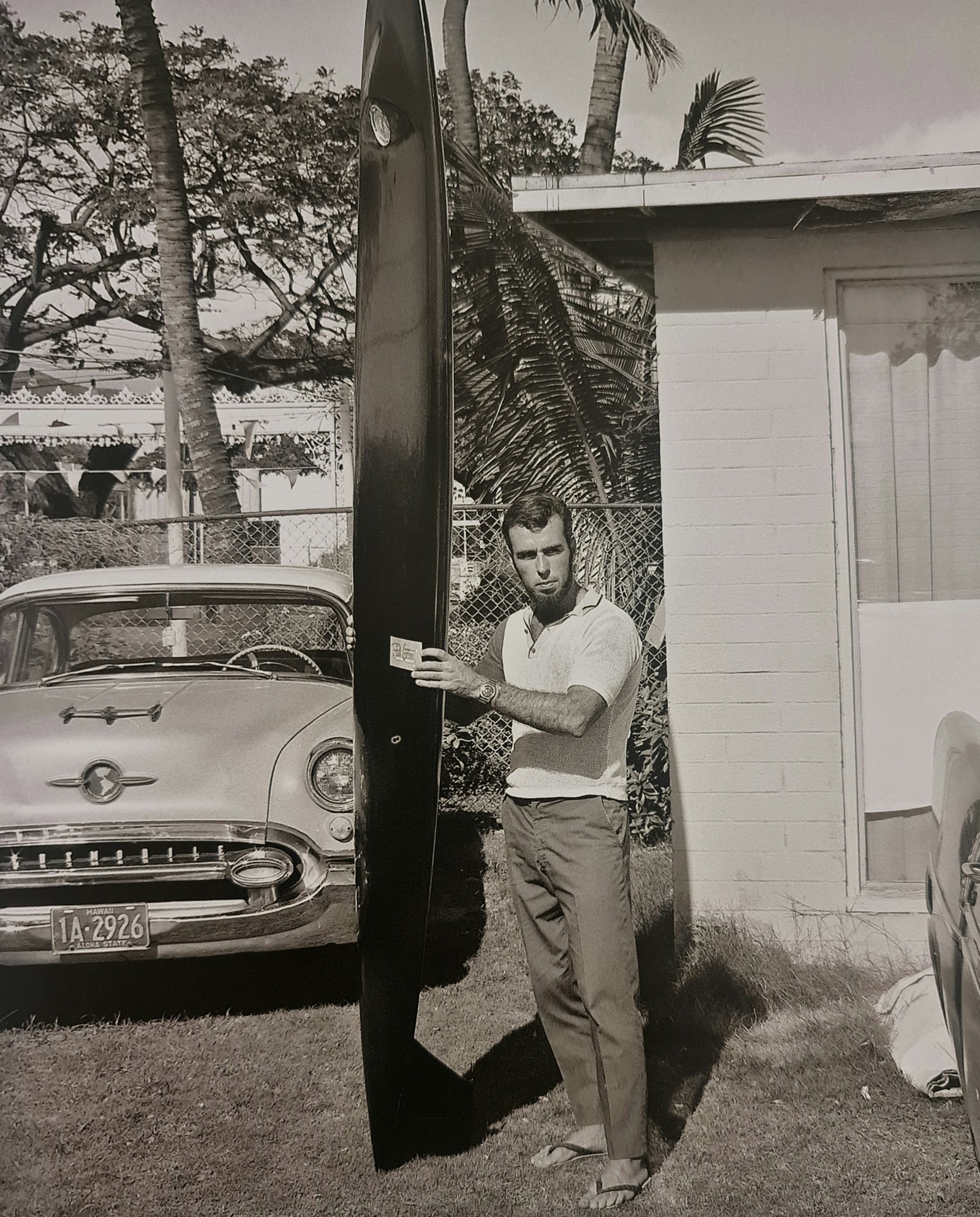 Leroy Grannis, Charlie Galento, North Shore, circa 1972: Photographer: LeRoy Grannis (1917-2011) captured the early surf lifestyle of Southern California unlike any other of his generation. Subject/Title: Charlie Galento, North Shore Date Of Negative: circa