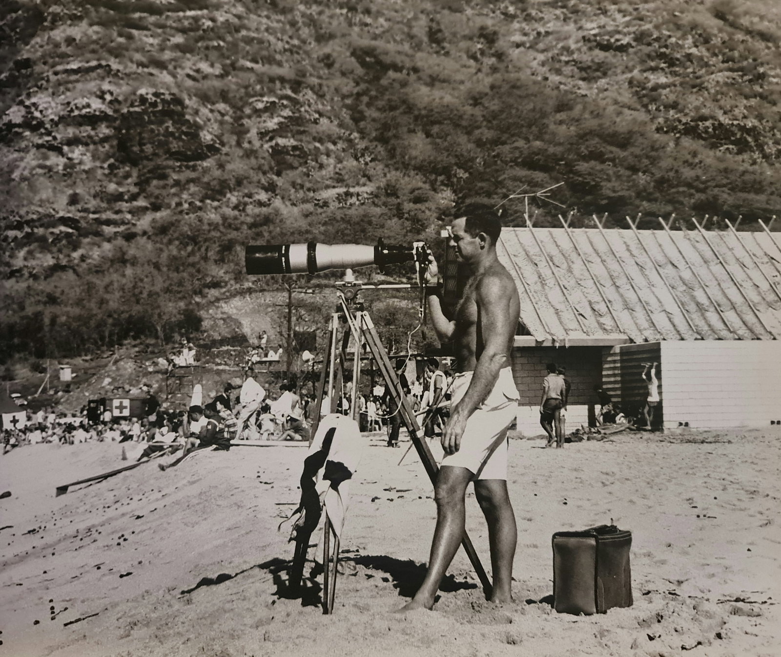 Leroy Grannis, Don James, Makaha, 1961: Photographer: LeRoy Grannis (1917-2011) captured the early surf lifestyle of Southern California unlike any other of his generation. Subject/Title: Don James, Makaha Date Of Negative: 1961 Type Of Pri