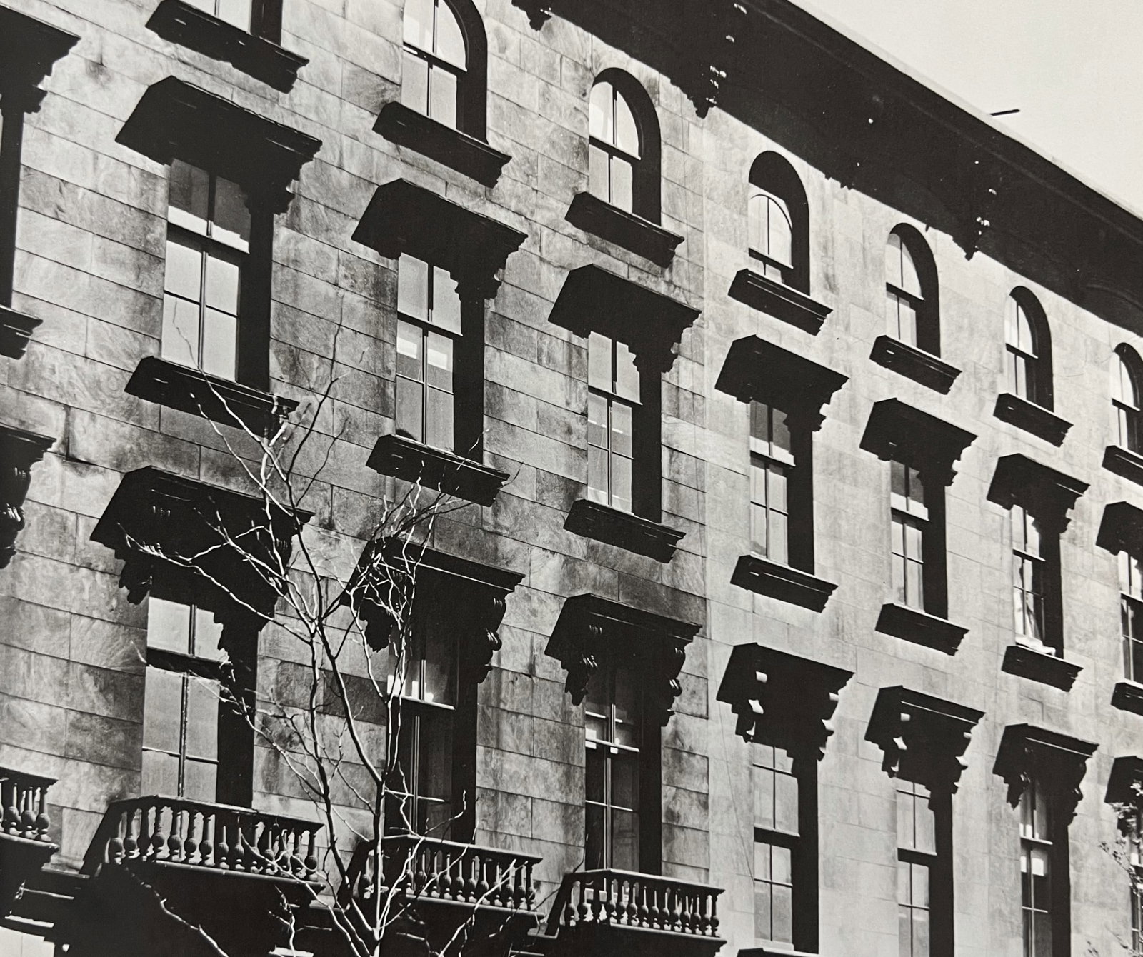 Berenice Abbott, Brooklyn Facade 65-71 Columbia Heights, 1930s (1 of 1)