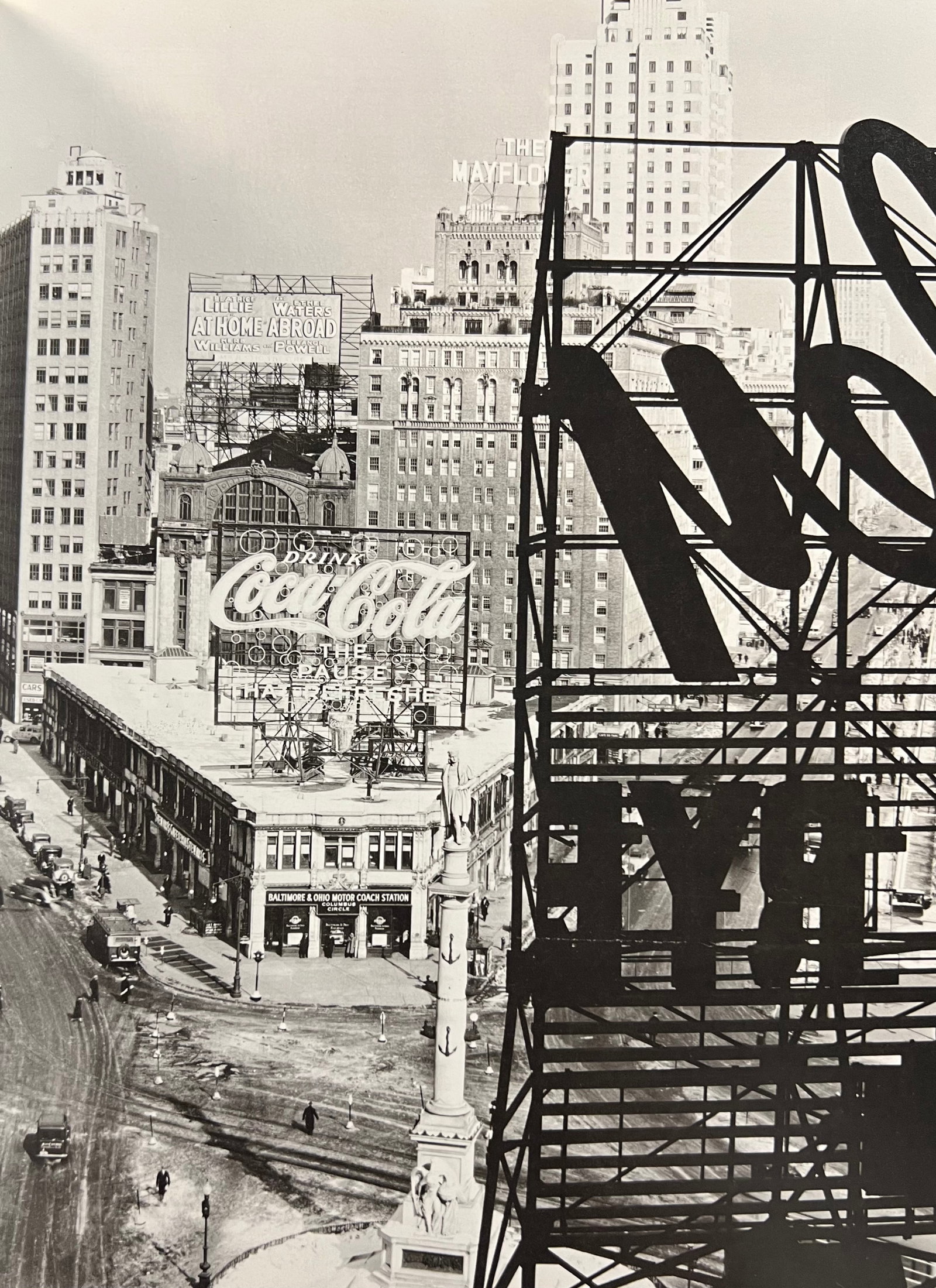 Berenice Abbott, Columbus Circle, 1930s: Photographer: Berenice Alice Abbott was an American photographer best known for her portraits of between-the-wars 20th century cultural figures, New York City photographs of architecture and urban des