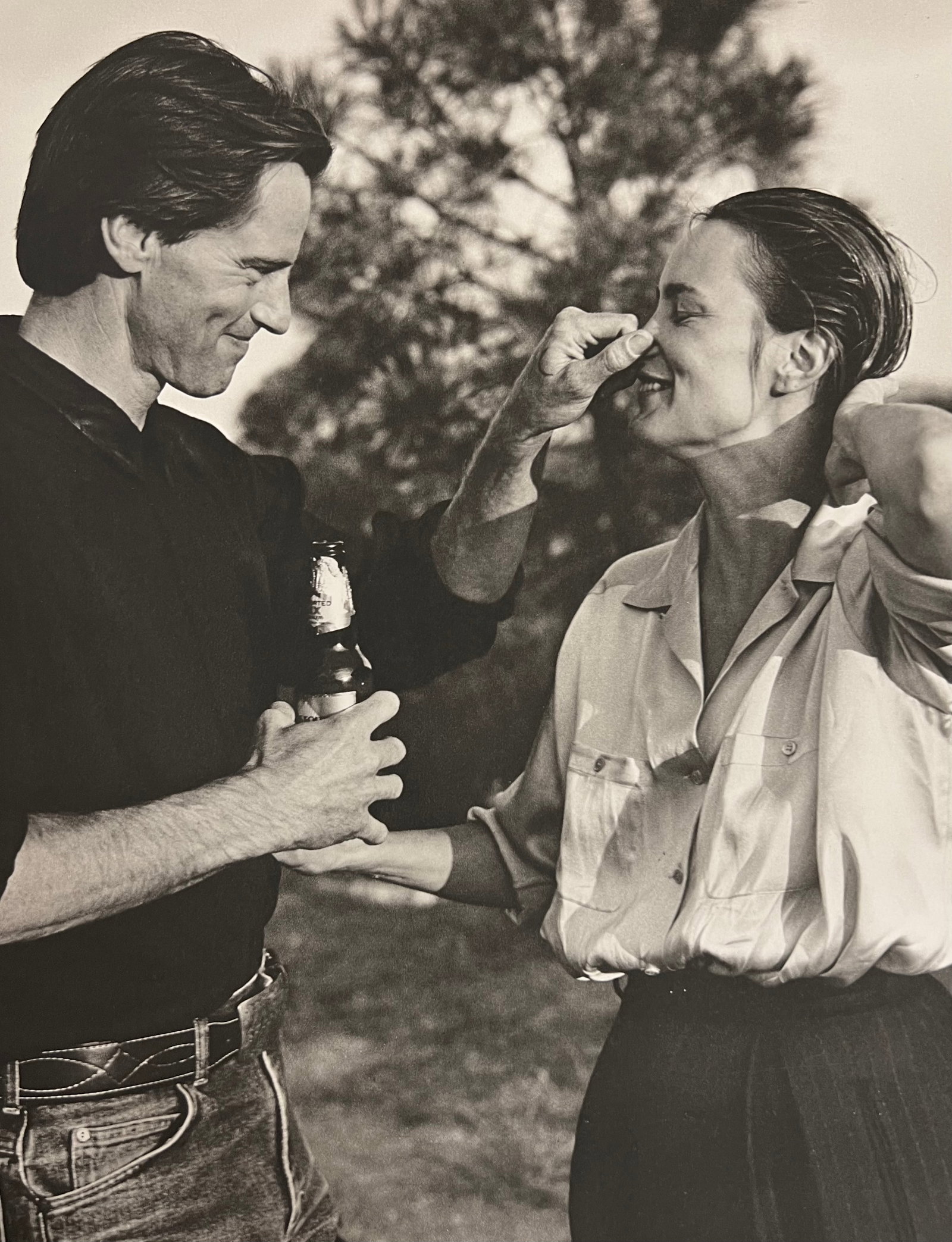 Bruce Weber, Young couple having fun, 1988: Photographer: Bruce Weber (American, b. 1946) - internationally renowned American fashion photographer best known for his racy, erotically charged imagery. Weber has shot the ad campaigns of Calvin Kl