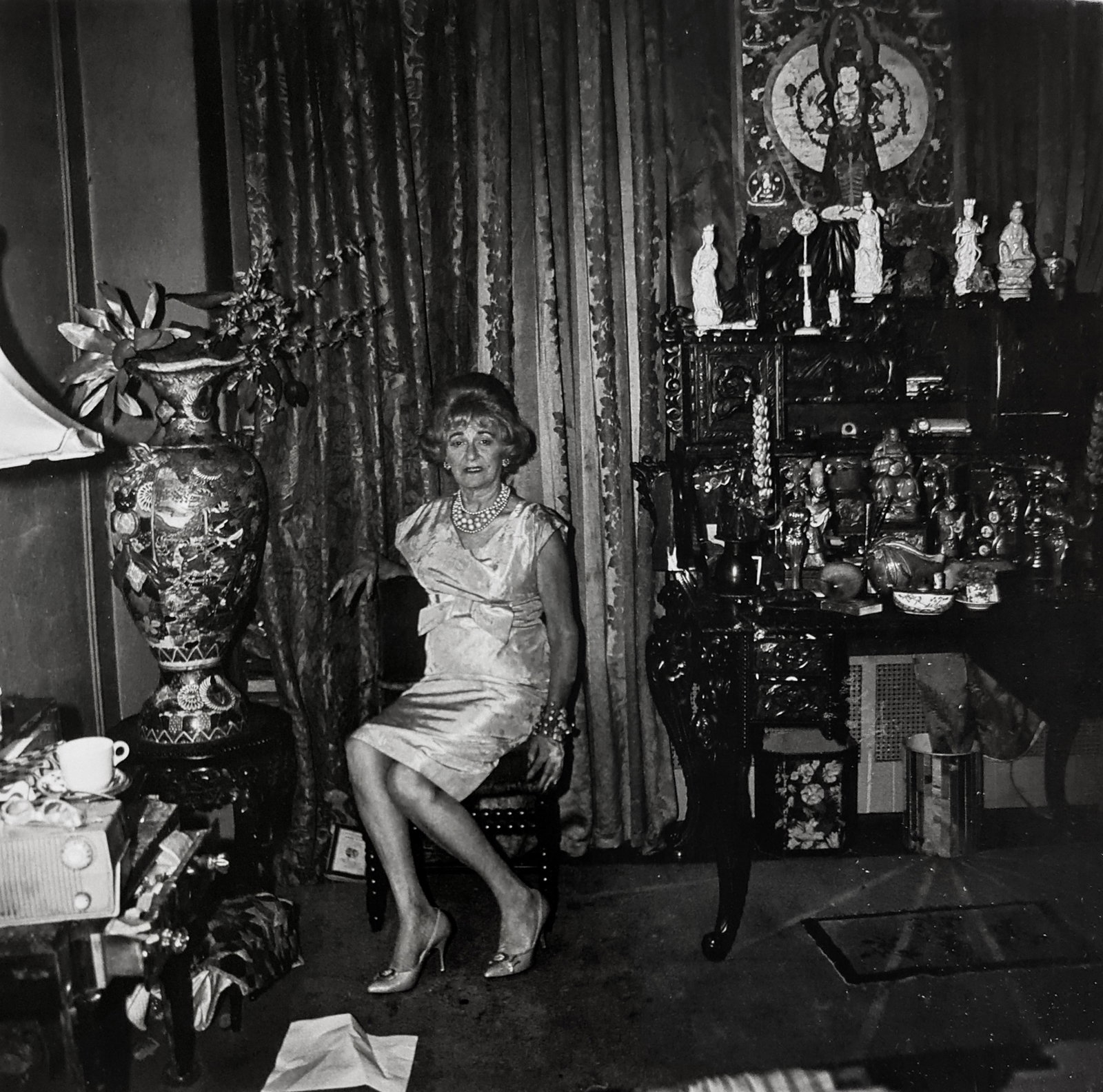 Diane Arbus, A widow in her bedroom, N.Y.C., 1963: Photographer: Diane Arbus Born: March 14, 1923, New York, New York, United States. Died: July 26, 1971, Westbeth Artists Housing, New York, United States. Diane Arbus was an American photographer. Arb