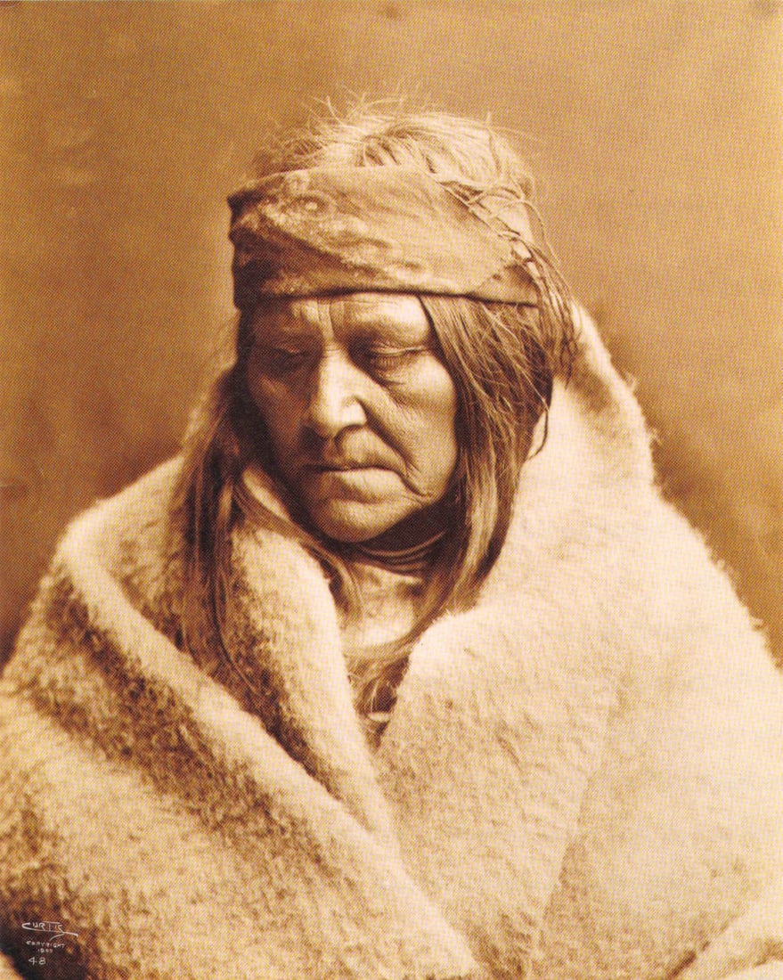 Edward S. Curtis, FIG. 25 Two Bear Woman Piegan, 1900: Photographer: Edward S. Curtis (American, 1868 - 1952) - renowned photographer of the American West and the Native American Indian. Title: FIG. 45 Curtis Studio, (Edward S. Curtis and His Daughter Bet