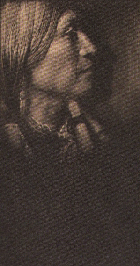 Edward S. Curtis, FIG. 33 Vash Gon Jicarilla, 1904: Photographer: Edward S. Curtis (American, 1868 - 1952) - renowned photographer of the American West and the Native American Indian. Title: FIG. 45 Curtis Studio, (Edward S. Curtis and His Daughter Bet