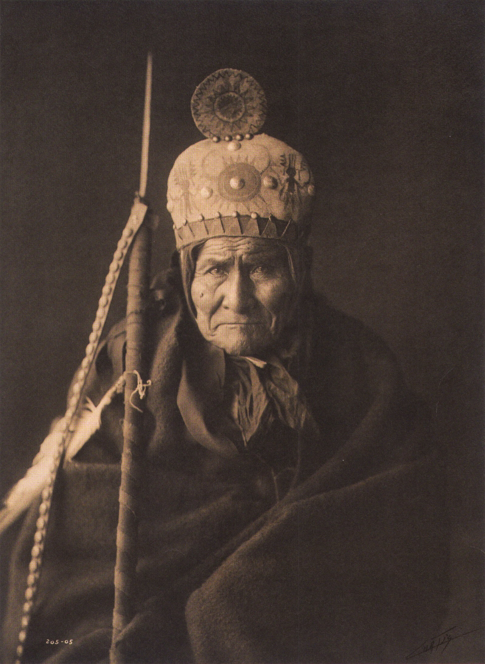 Edward S. Curtis, PLATE 1 Geronimo Apache, 1905: Photographer: Edward S. Curtis (American, 1868 - 1952) - renowned photographer of the American West and the Native American Indian. Title: FIG. 45 Curtis Studio, (Edward S. Curtis and His Daughter Bet
