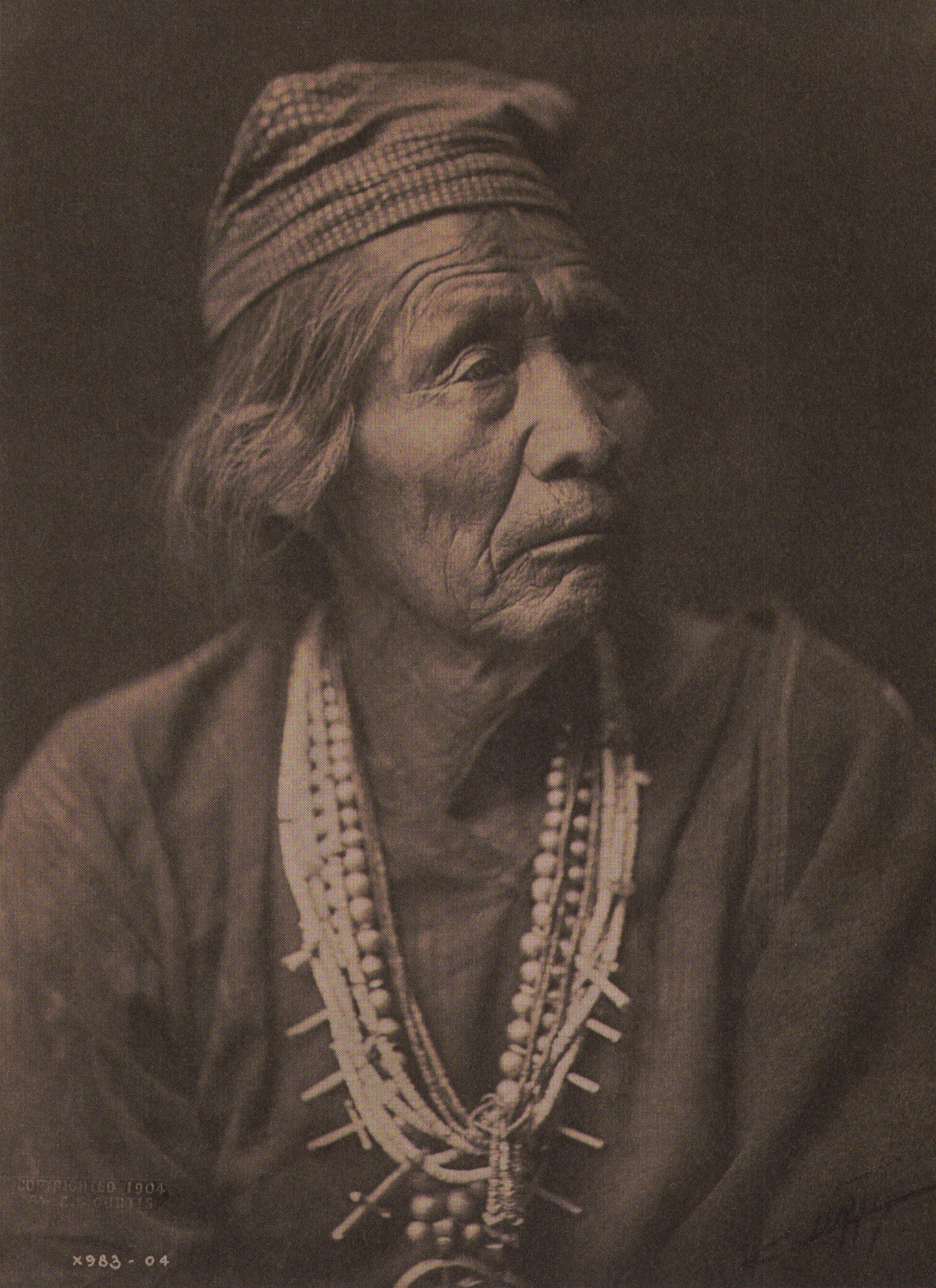 Edward S. Curtis, PLATE 17 Nesjaja Hatali Navajo, CA, 1904: Photographer: Edward S. Curtis (American, 1868 - 1952) - renowned photographer of the American West and the Native American Indian. Title: FIG. 45 Curtis Studio, (Edward S. Curtis and His Daughter Bet