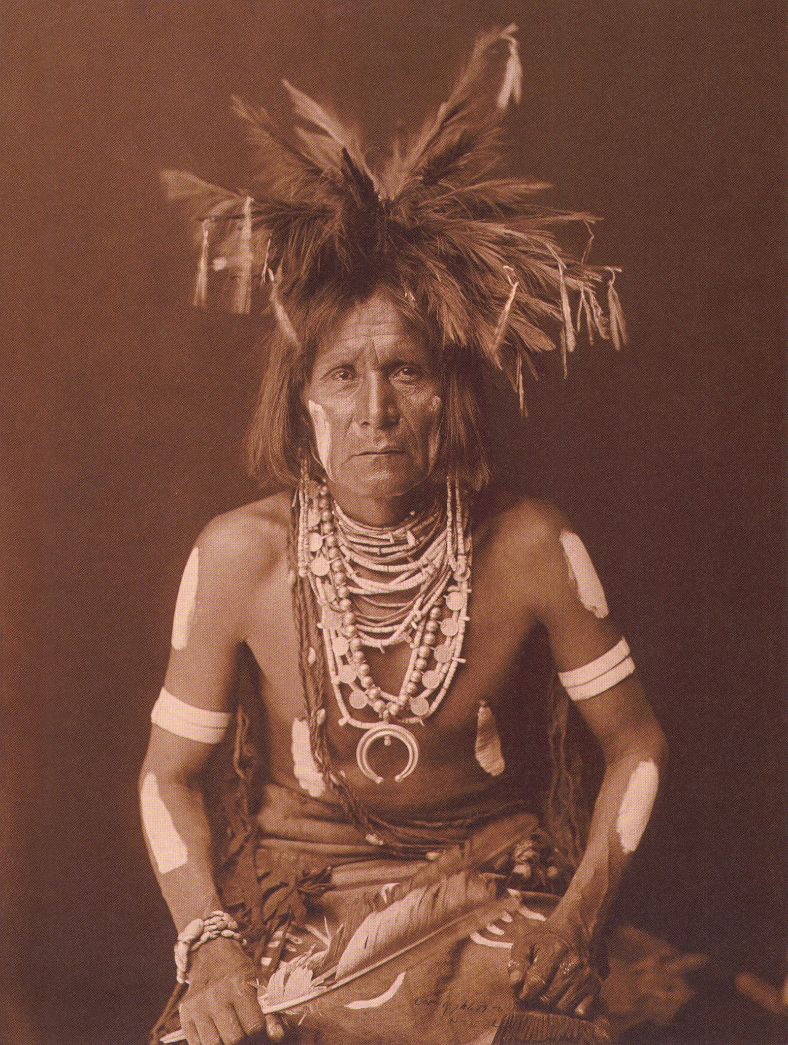 Edward S. Curtis, PLATE 20 Hopi Snake Priest, 1900: Photographer: Edward S. Curtis (American, 1868 - 1952) - renowned photographer of the American West and the Native American Indian. Title: FIG. 45 Curtis Studio, (Edward S. Curtis and His Daughter Bet