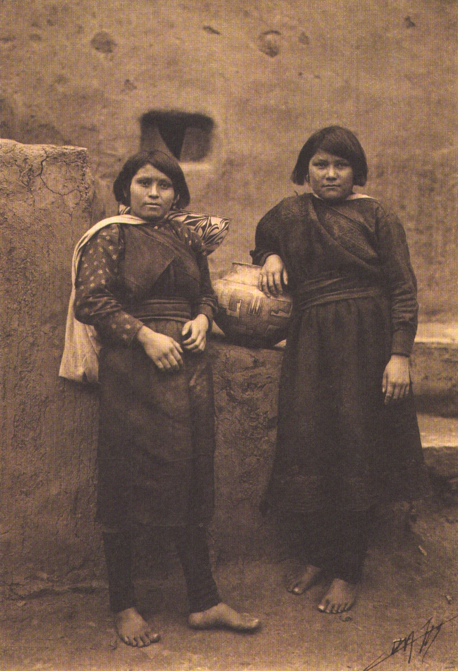 Edward S. Curtis, PLATE 27 Untitled (Zuni Girls), CA, 1900 (1 of 1)