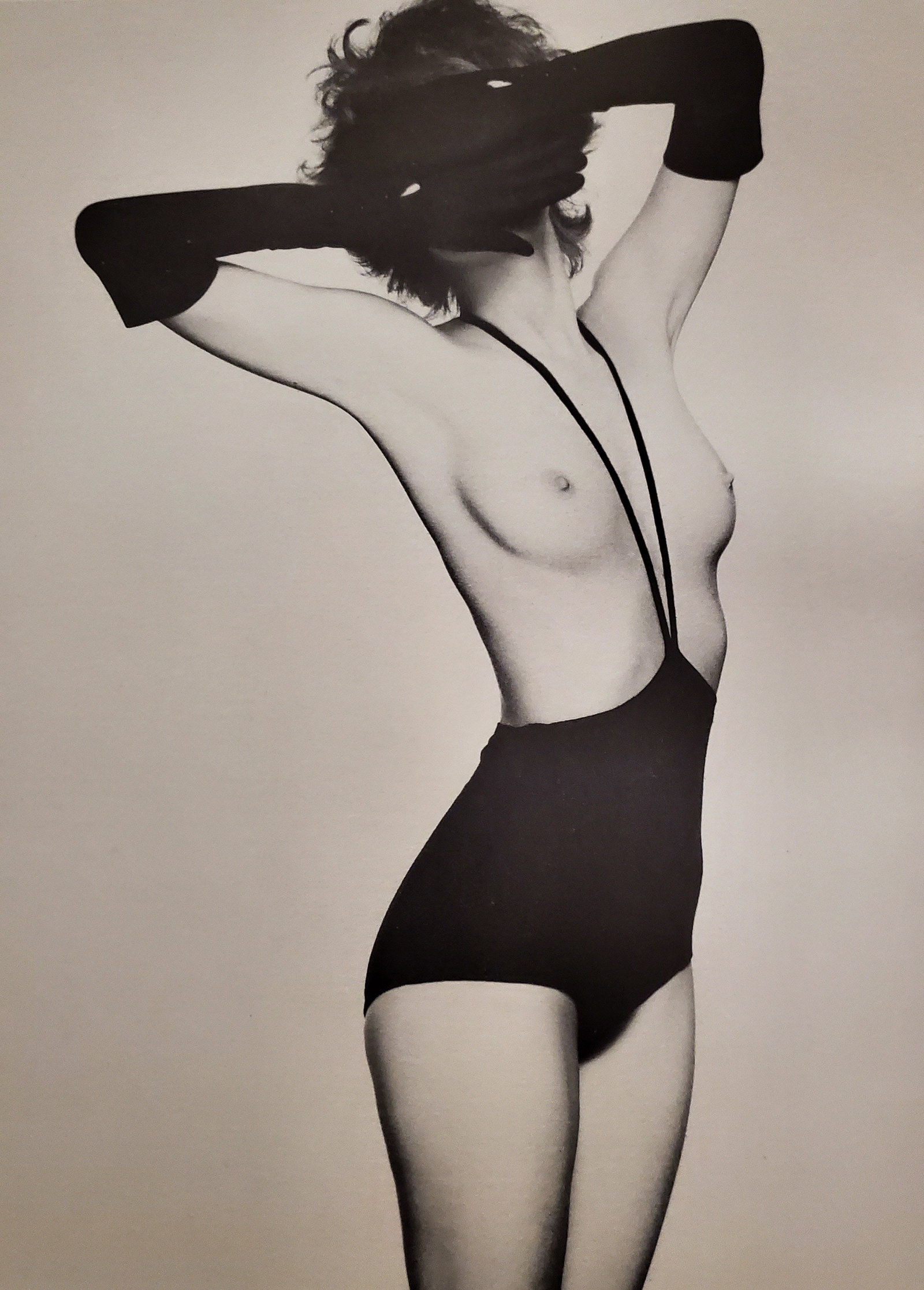 John Swannell, Covered Face, 1980's: Photographer: John Swannell was born in 1946. After leaving school at 16, he worked first as an assistant at Vogue Studios and then assisted David Bailey for four years before setting up his own