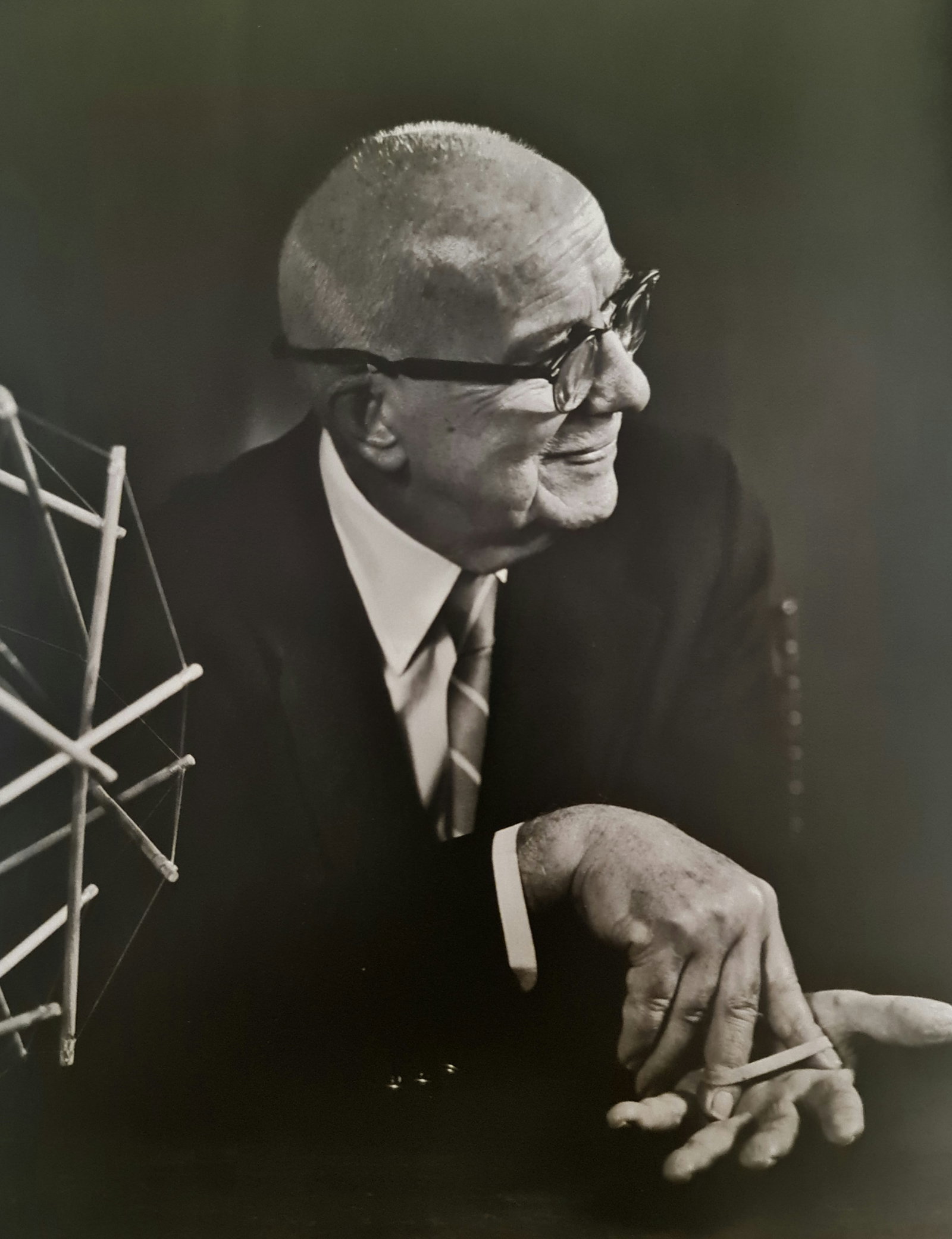 Yousef Karsh, Buckminster Fuller, 1980: Photographer: Yousuf Karsh(1908-2002) was an Armenian-Canadian portrait photographer, considered one of the greatest portrait photographers of the 20th century. His recognizable portraits include icon