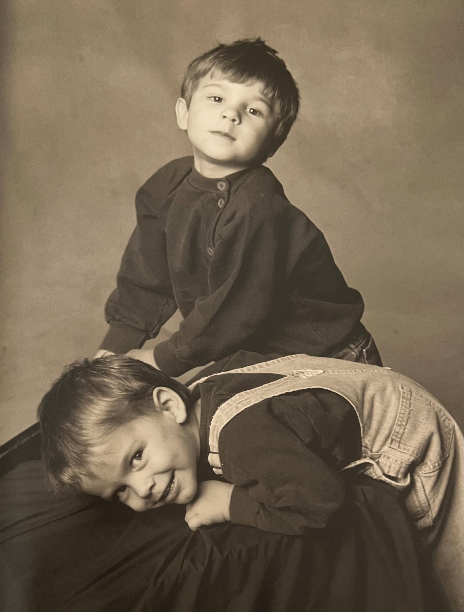 Patrick Demarchelier, Arthur and Victor Demarchelier, New York, 1987: Photographer: PATRICK DEMARCHELIER: internationally renowned fashion and portrait photographer known for his ability to represent the true personalities of his subjects. He discovered his passion at 1