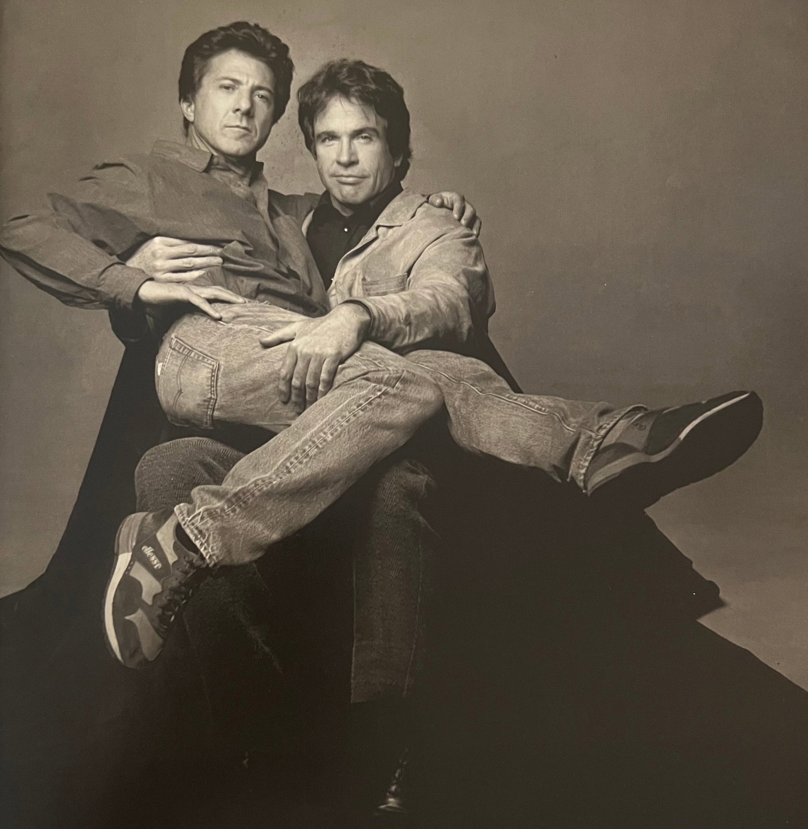 Patrick Demarchelier, Dustin Hoffman and Warren Beaty, New York, 1987: Photographer: PATRICK DEMARCHELIER: internationally renowned fashion and portrait photographer known for his ability to represent the true personalities of his subjects. He discovered his passion at 1