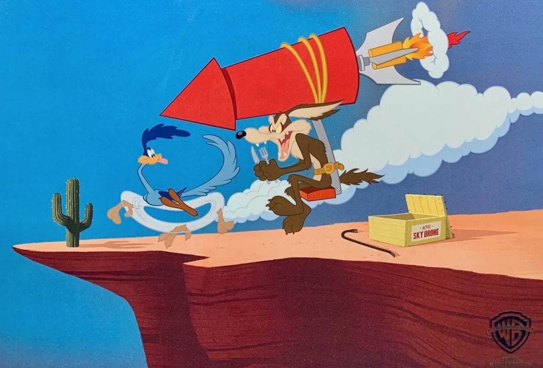 Warner Bros, Wile Coyote Roadrunner, Limited Edition sericel (1 of 1)
