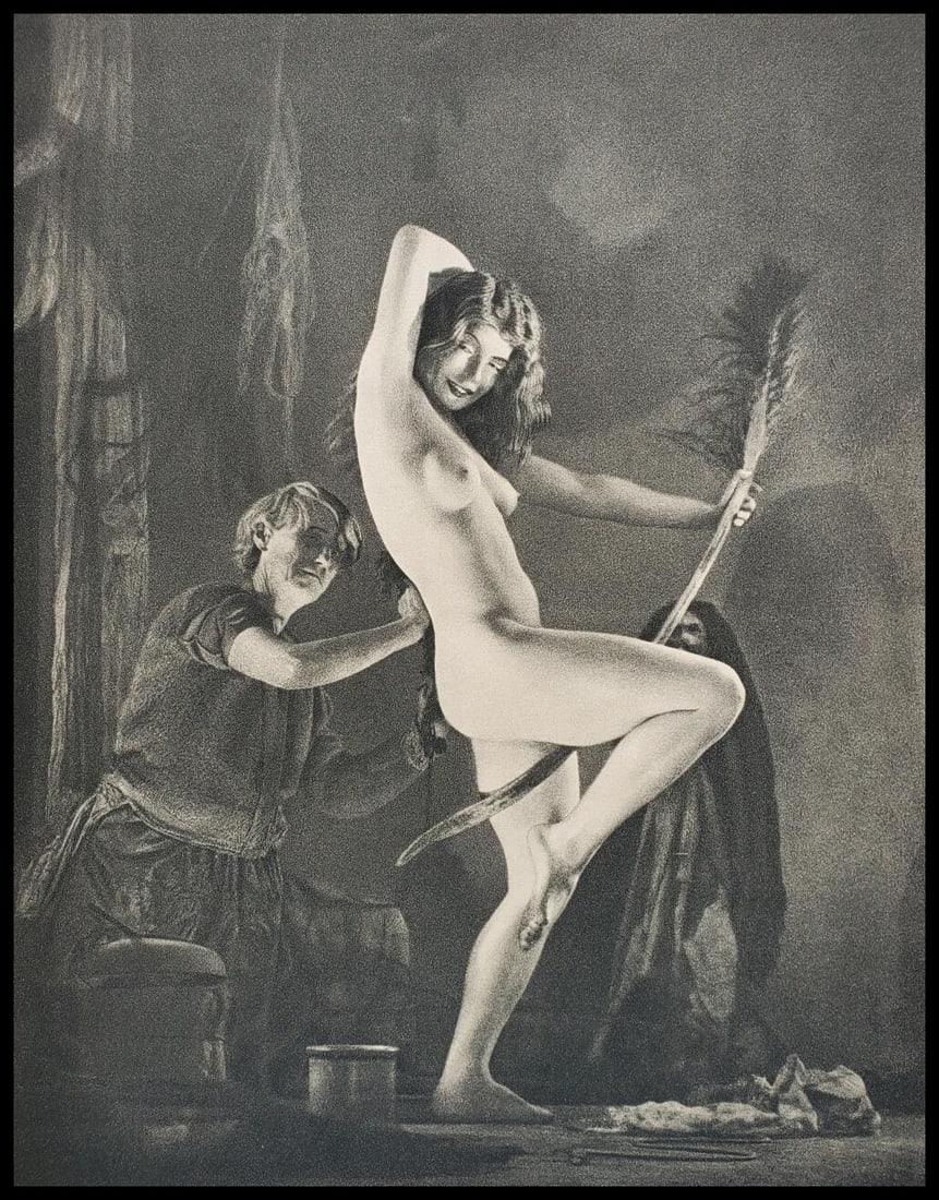 William Mortensen, Monsters & Madonas, 1936 1st Edition: Photographer: William Mortensen (American, 1897 - 1965) - known for pictorial and experimental imagery. Title: Wiiliam Mortenson the Wicked Witch" Subject: Surreal - demon, occult, horror, fantasy. Ty