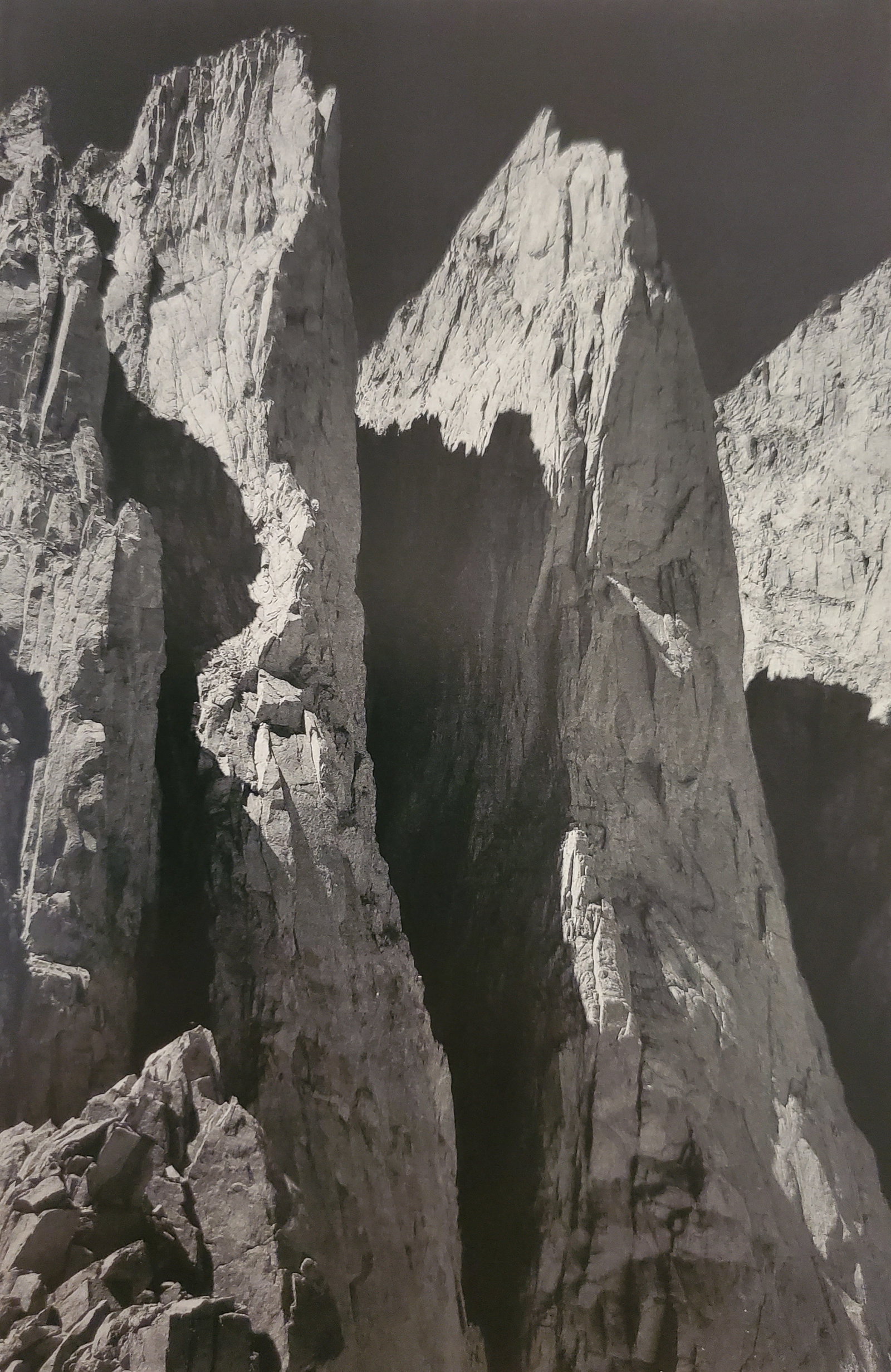 Ansel Adams, Pinnacles, Mount Whitney, Sierra Nevada, California, C. 1940: Photographer: Ansel Adams (American, 1902 - 1984) - Internationally renowned American photographer. One of the most influential artists in photographic history. Title: "Pinnacles, Mount Whitney, Sierr