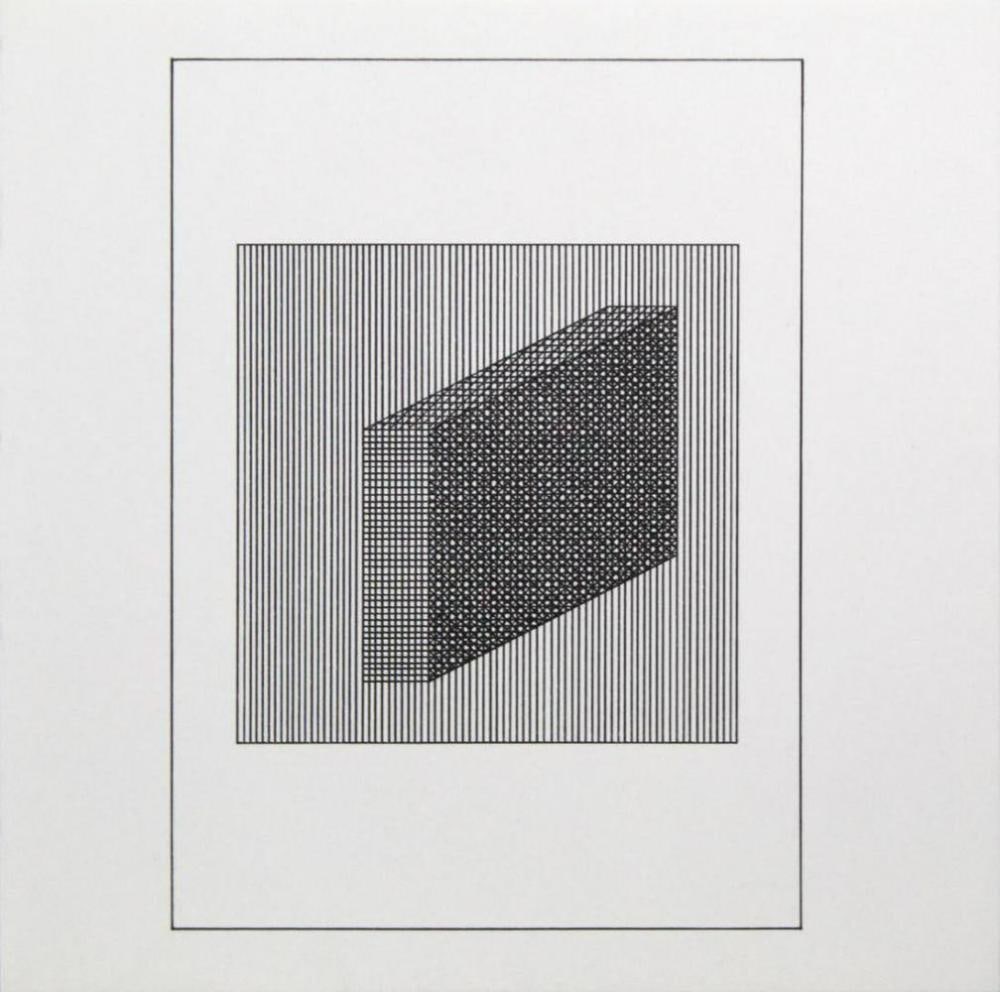 Sol Lewitt, 'Untitled'- 3D Square, From The Suite 'Ficciones', Silkscreen (1 of 1)