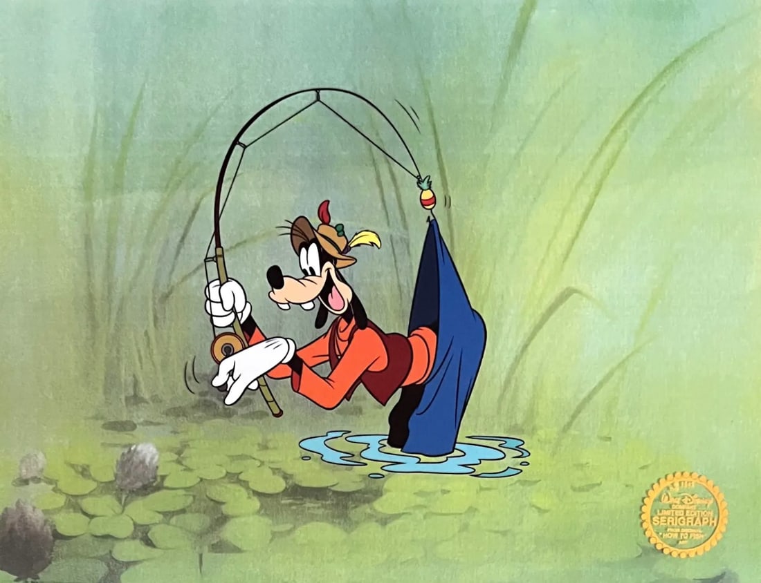 Disney, Goofy Fishing, Limited Edition Animation Sericel (1 of 1)